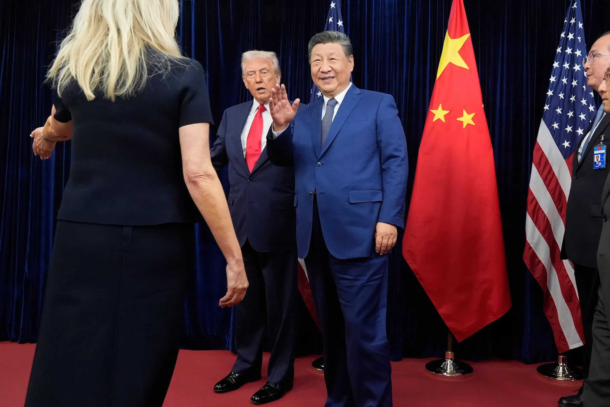 2025年10月30日，美國總統川普與中國國家主席習近平的「川習會」在韓國釜山登場。（美聯社）