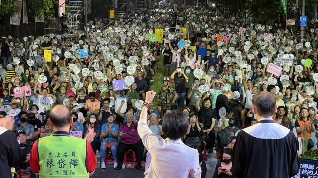 「人生若是沒有逆風，就不知道自己能飛多高。」林岱樺語氣堅毅，引來滿場掌聲。（圖/徐炳文攝）