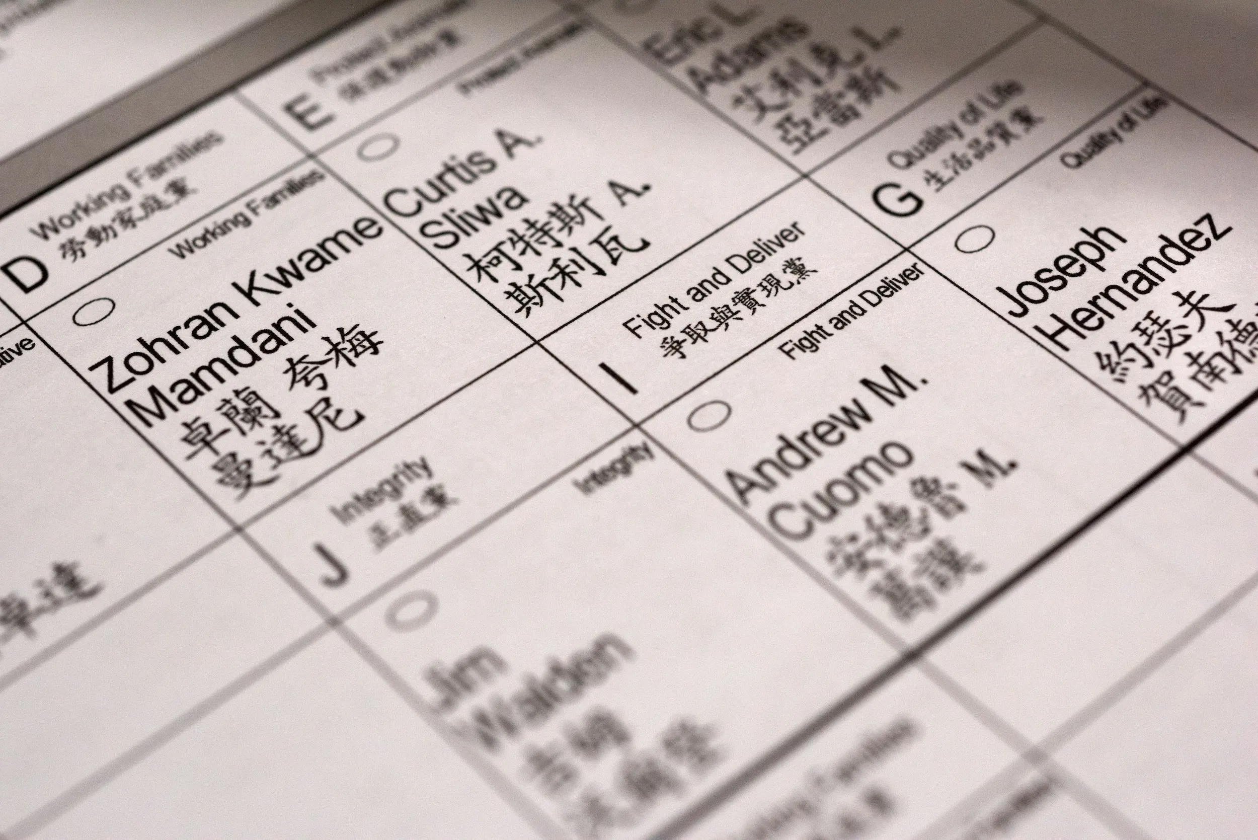 2025年11月4日、ニューヨーク市市長選投票。（AP通信）