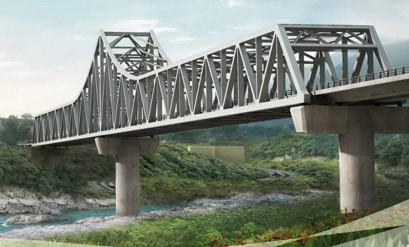 (圖九) 桁架橋 (新發大橋，中興工程顧問公司提供)