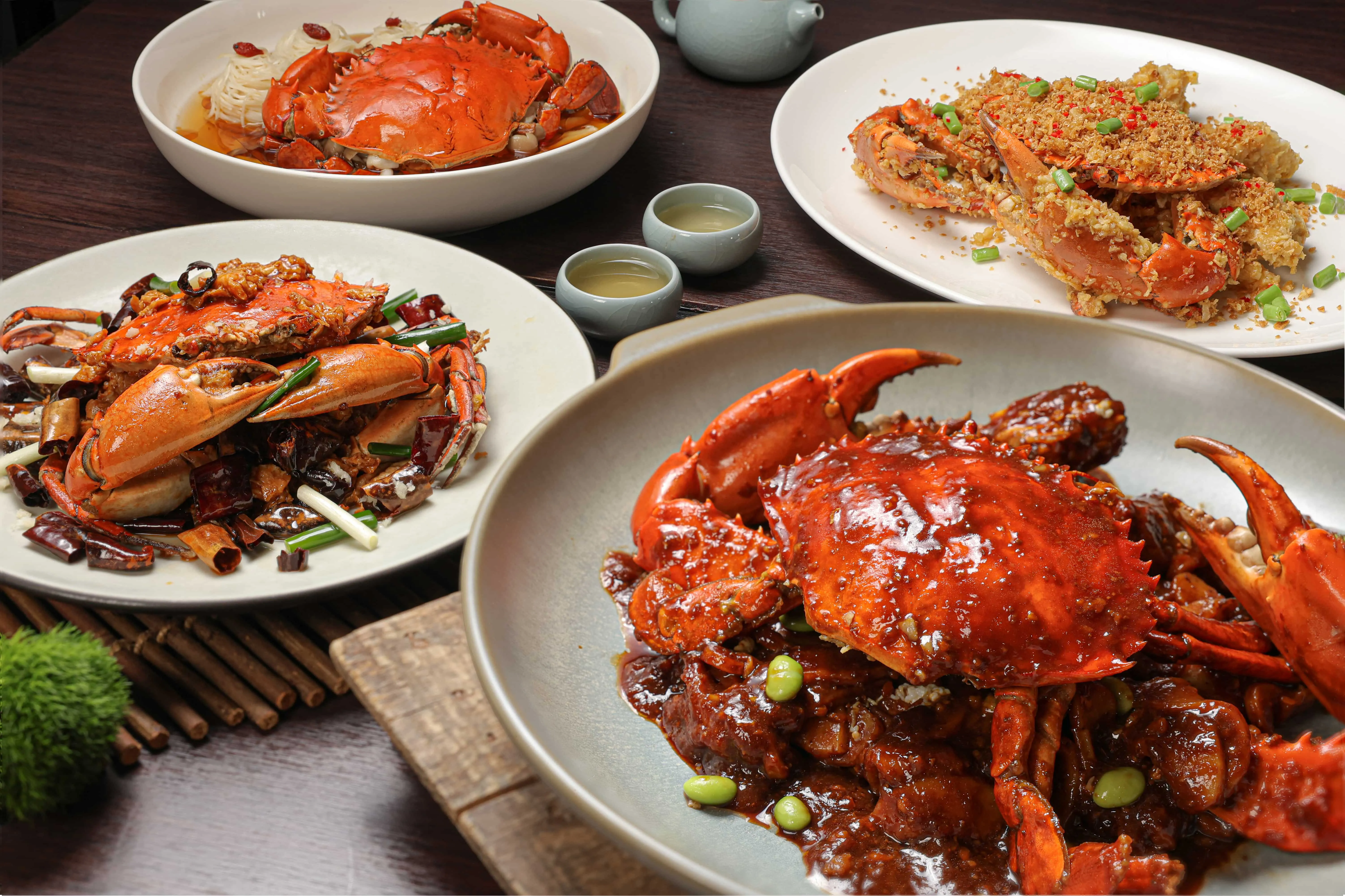 晶華國際聯誼會蘭亭餐廳蟹宴即日起登場。（圖/晶華酒店提供）