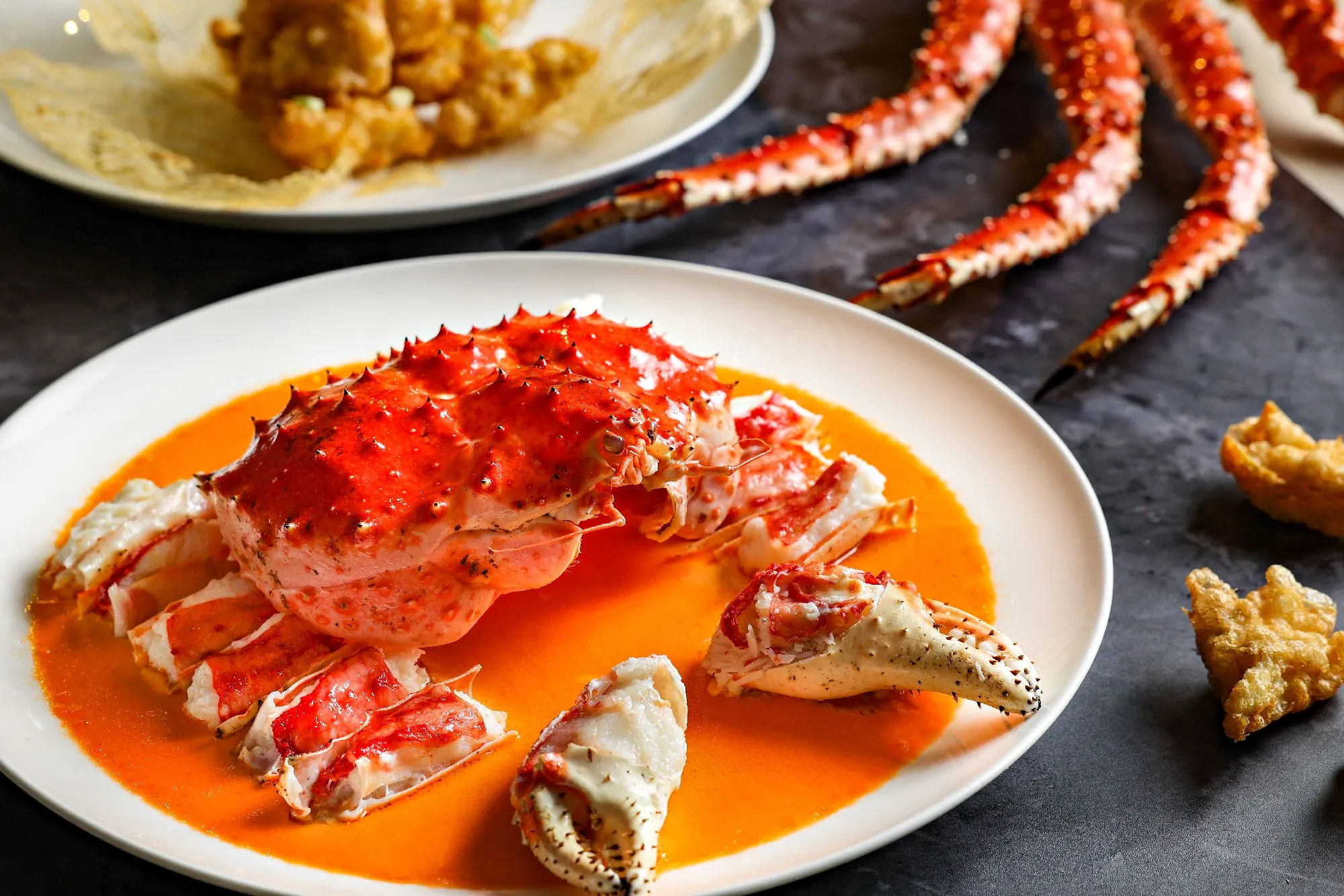 晶華軒極品鱈場蟹三吃。（圖/晶華酒店提供）