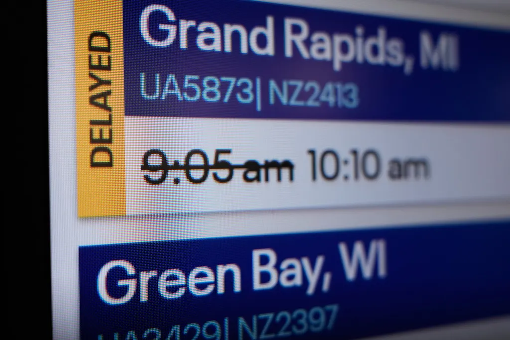 受到聯邦政府關門波及，美國愈來愈多機場出現延誤和航班改期的問題。（美聯社）