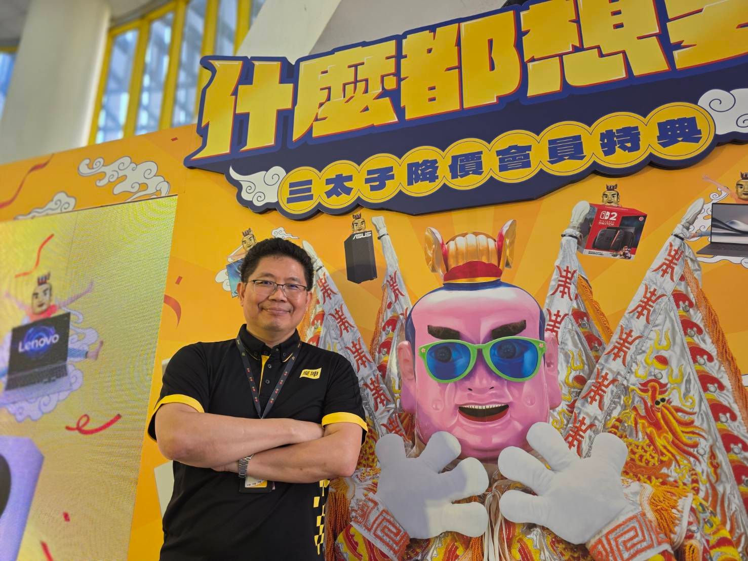 20251106-燦坤今(6)日舉辦三太子降價會員特典記者會。圖為燦坤董事長林技典。(魏鑫陽攝)