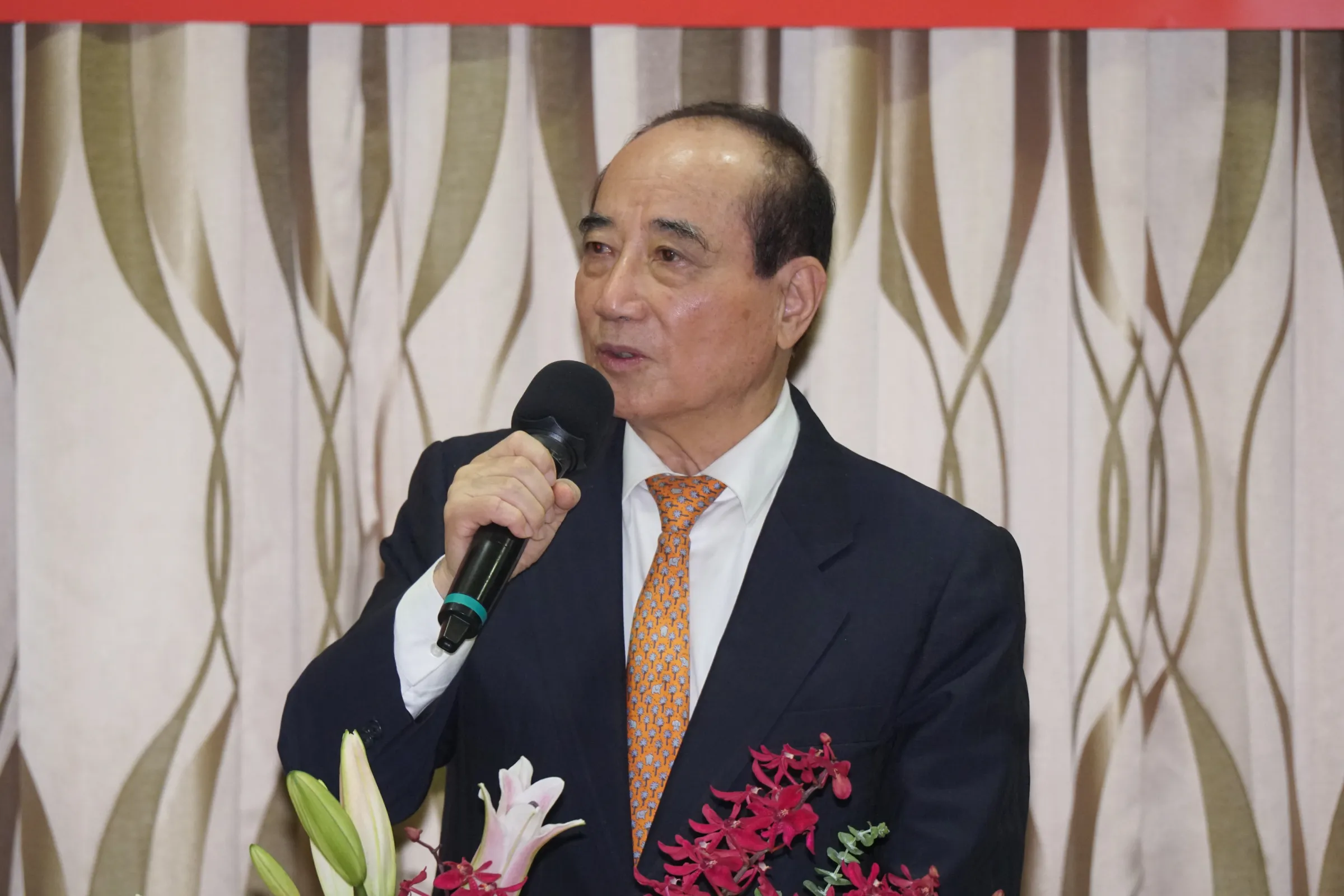 20251108-黃昆輝教授九十嵩壽祝壽活動「桃李滿門澤被社稷」新書發表會」，圖為前立法院長王金平。(蔡親傑攝)