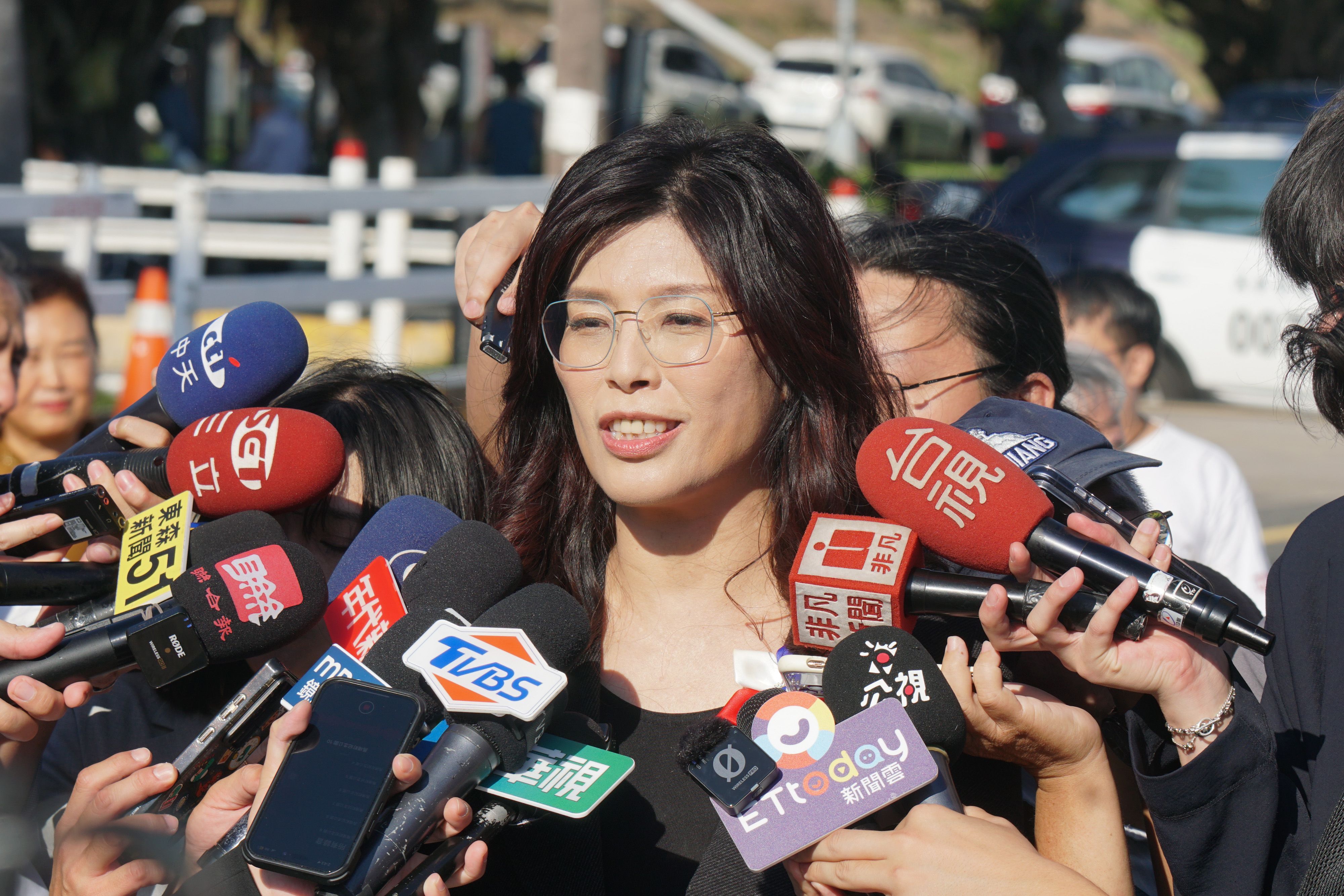 20251108-國民黨主席鄭麗文出席1950年代白色恐怖秋祭慰靈大會。(蔡親傑攝)