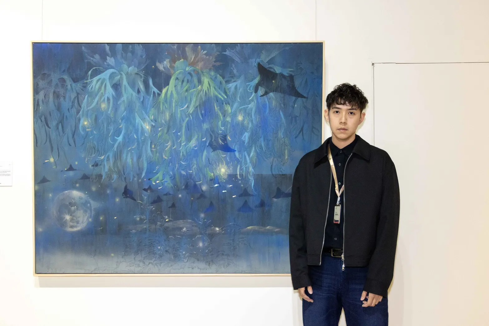 膠彩類第一名賴楚穎〈夢外之地〉。（圖/新北市文化局提供）