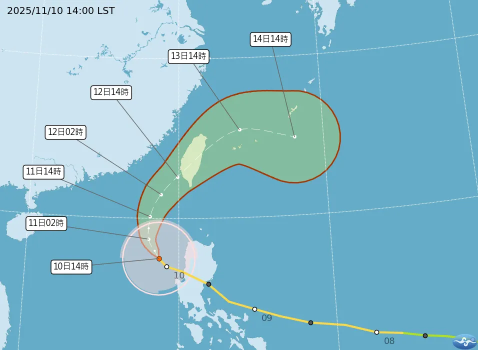 颱風鳳凰最新路徑。（圖／取自氣象署官網）