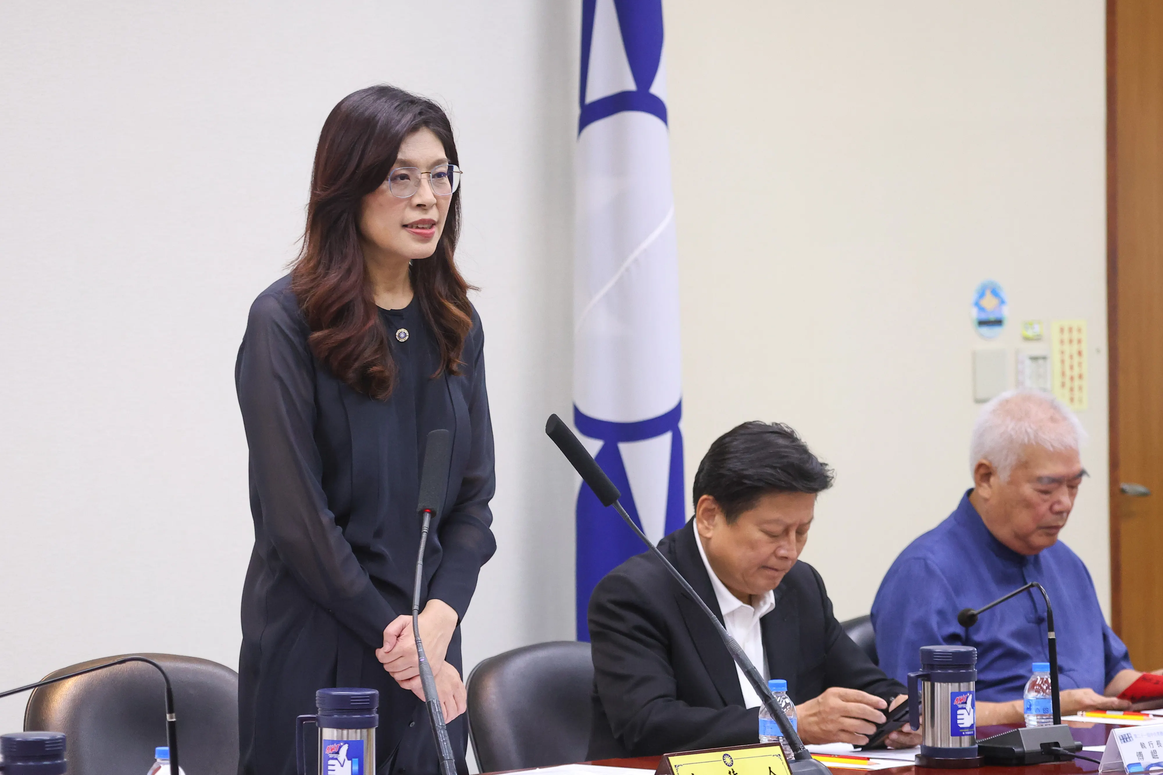 20251112-國民黨主席鄭麗文12日於中常會發表談話。（顏麟宇攝）