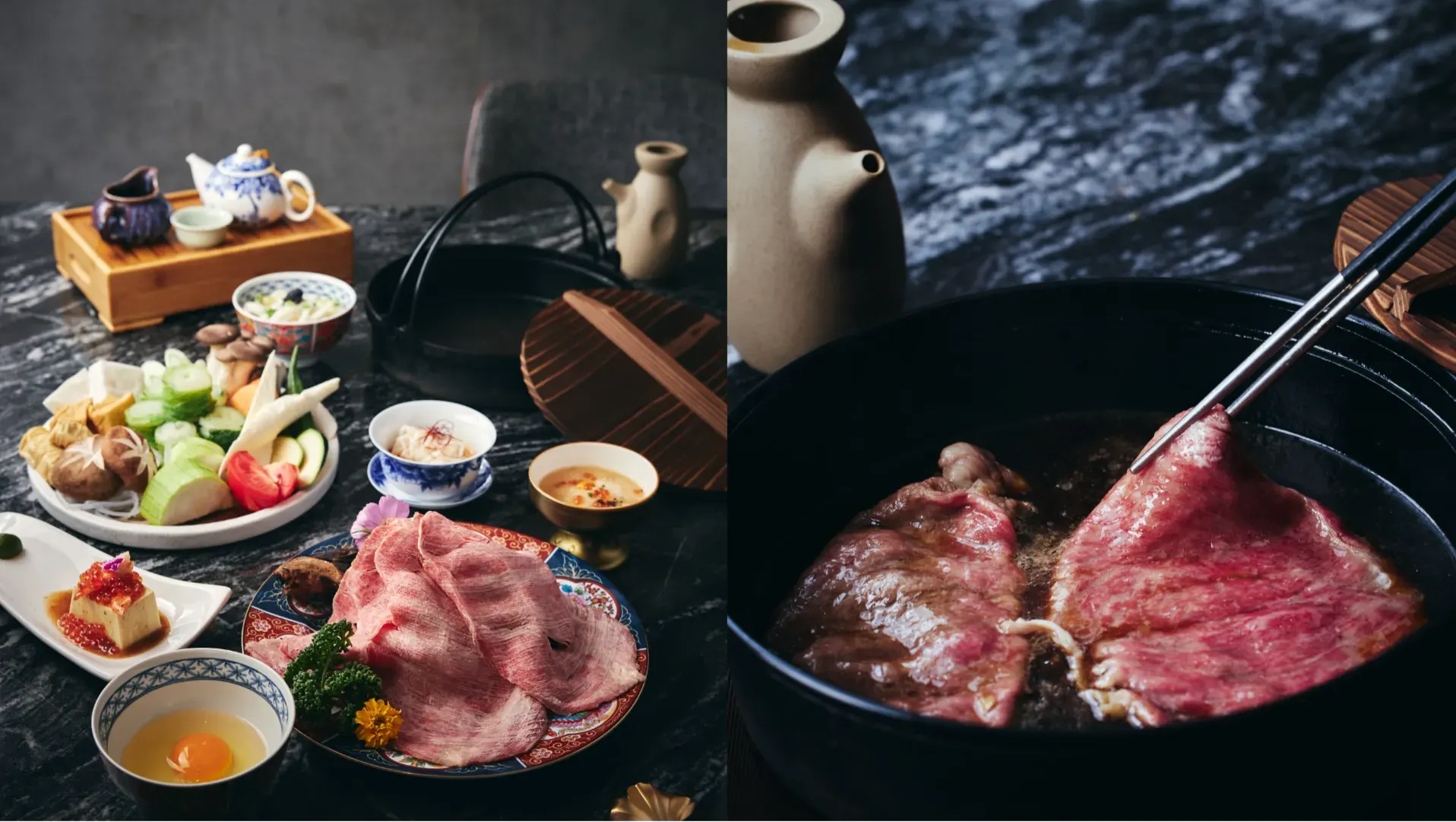 橋山.壽喜燒。（圖／取自橋山.壽喜燒 はしやま すき焼き專門店臉書粉專）