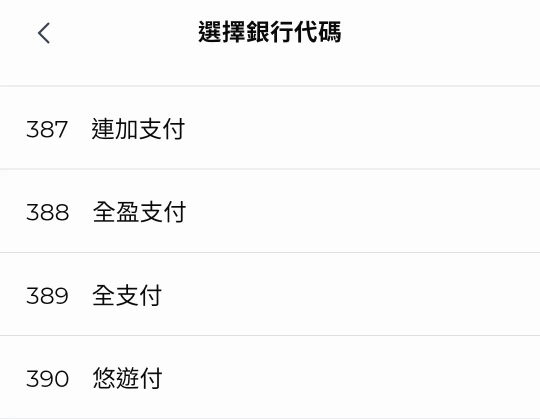 LINE PAY 銀行代號（圖／擷取自richart）