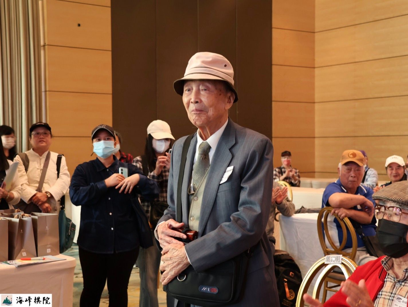 98歲的十傑組參賽者:葉其明6段。(海峰棋院)