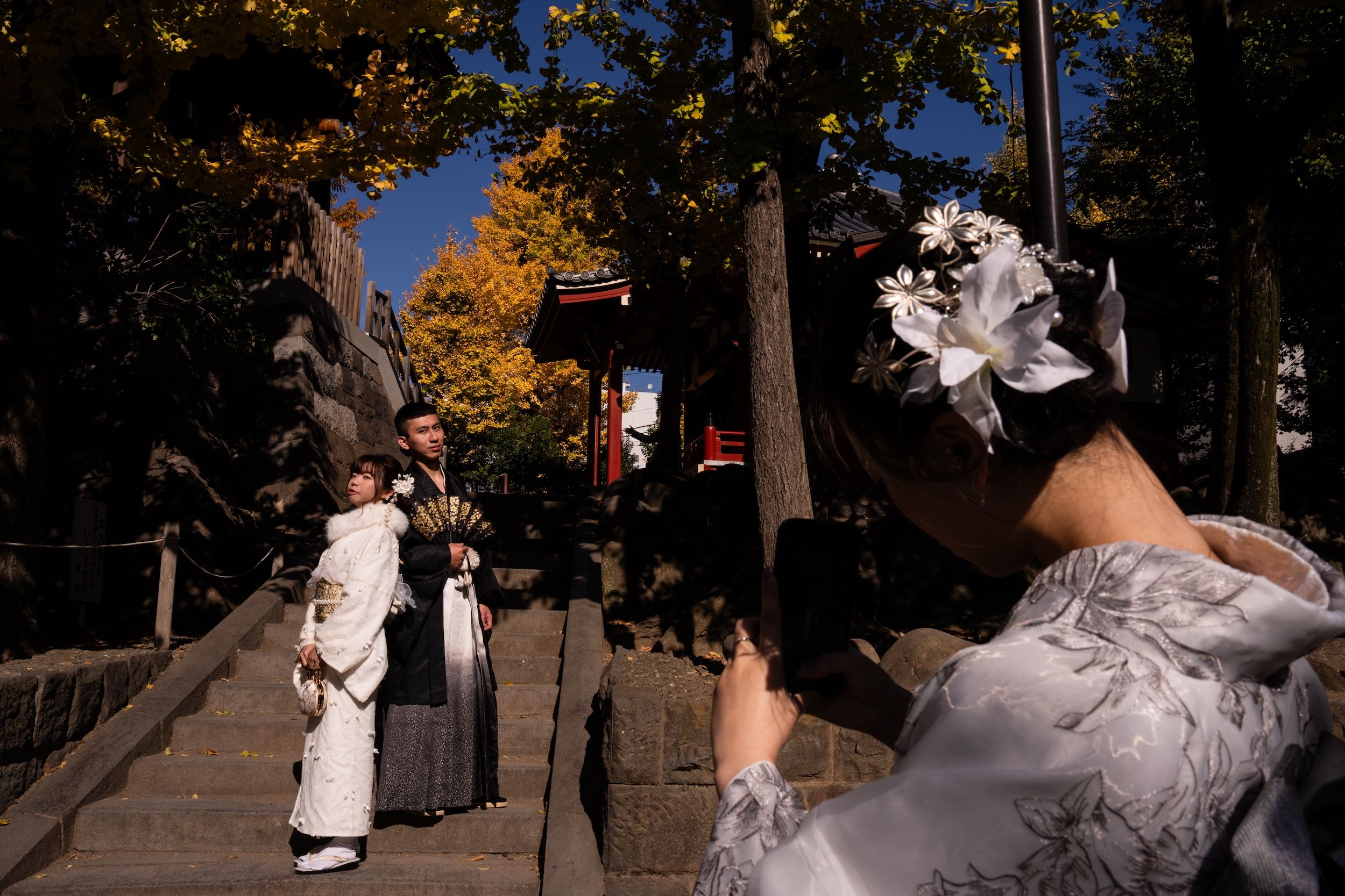 2025年11月20日、東京浅草寺の観光客。（美聯社）