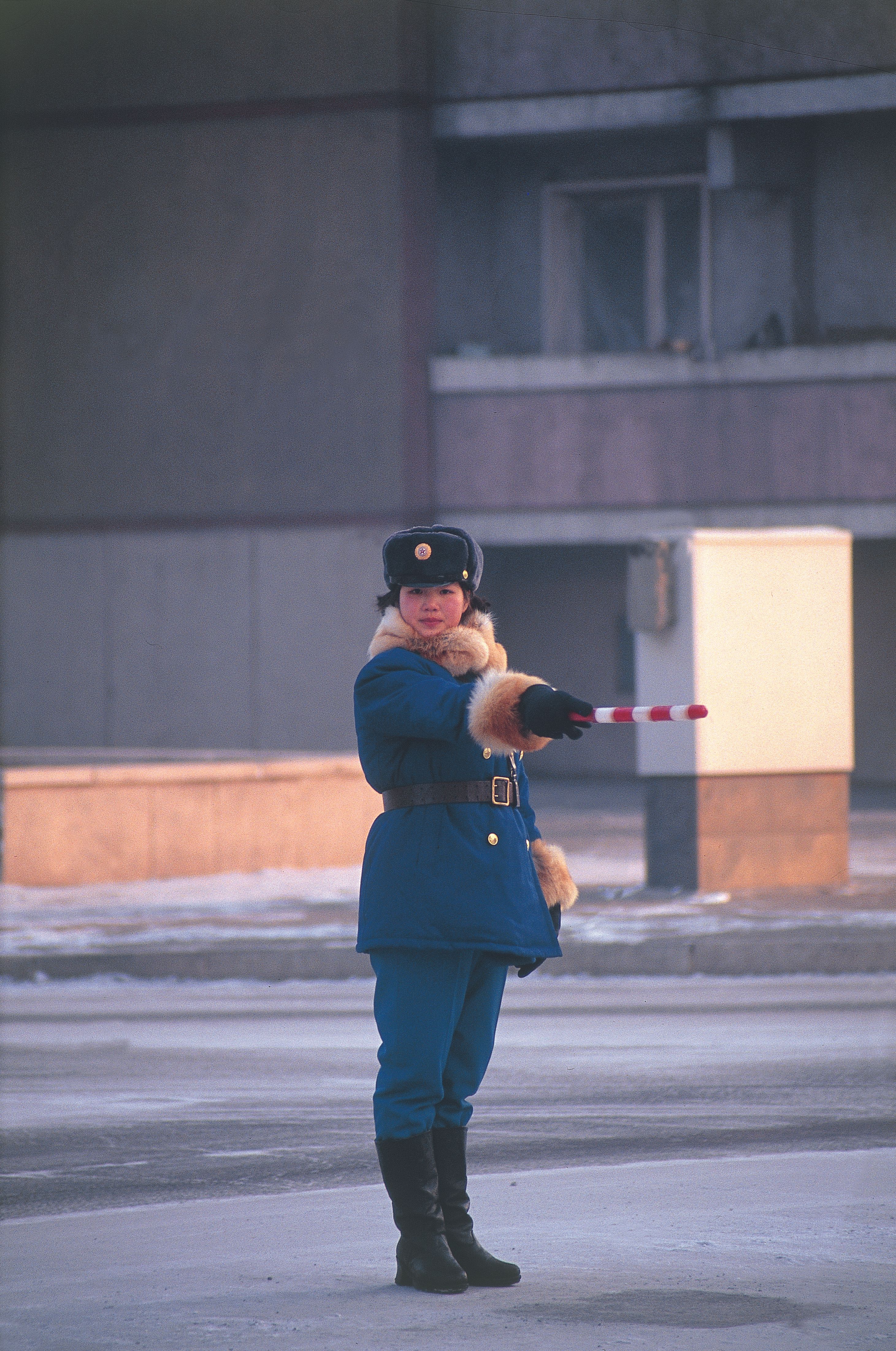 平壤街頭最美的風景：女交警。（邱一新提供）