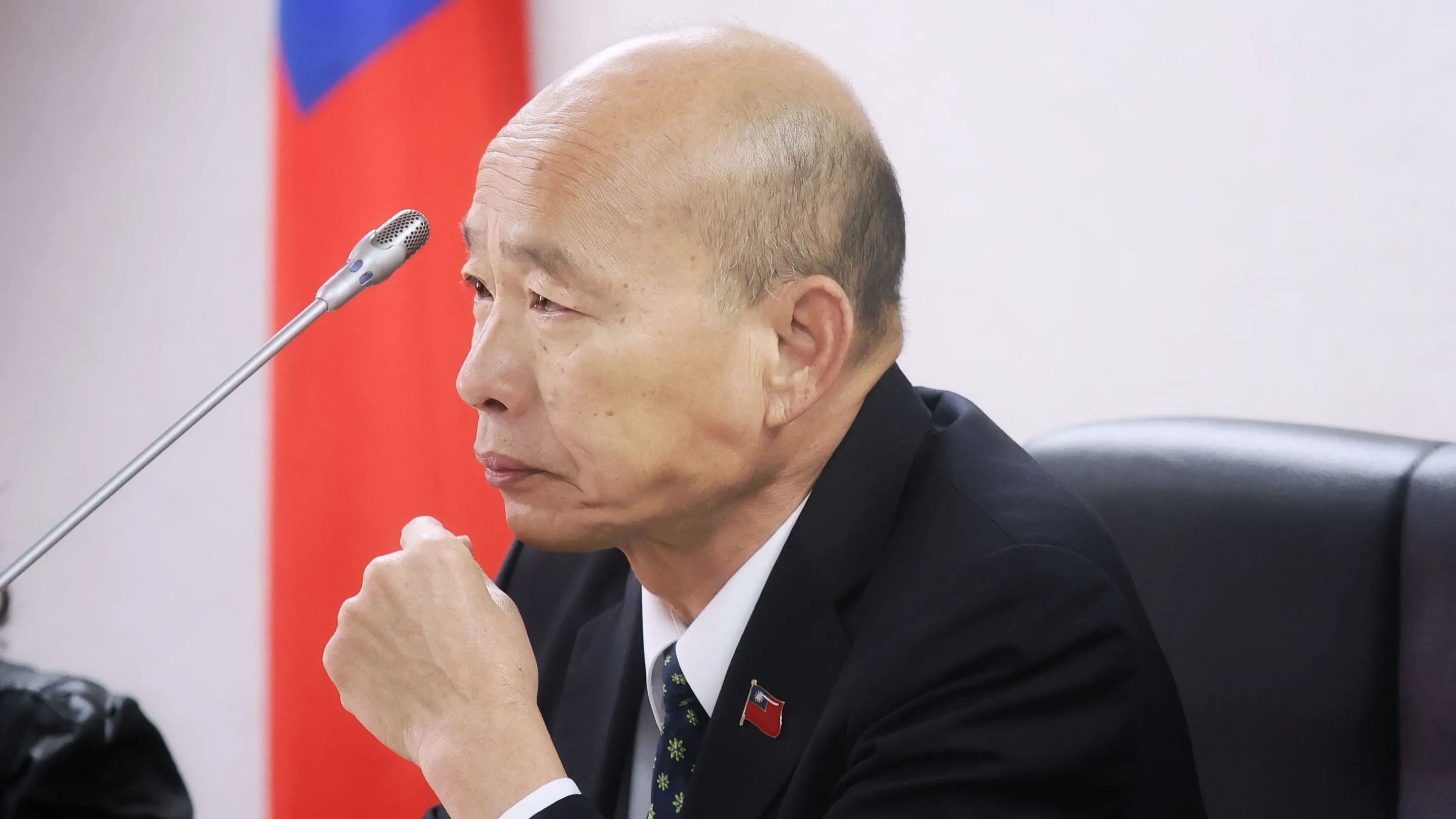 立法院長・韓国瑜氏。林氏と記者の乱闘騒ぎの際には、韓氏の側近が解決に動いた。（資料写真、柯承恵撮影）