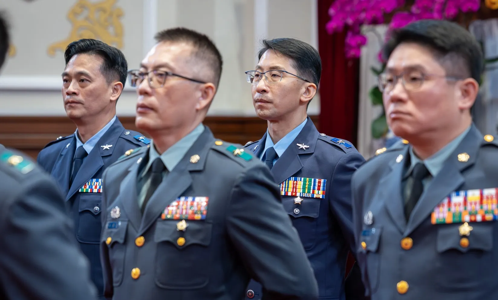 20251126-最高検察署検察長の簡朝興（右二）少将。（総統府提供）