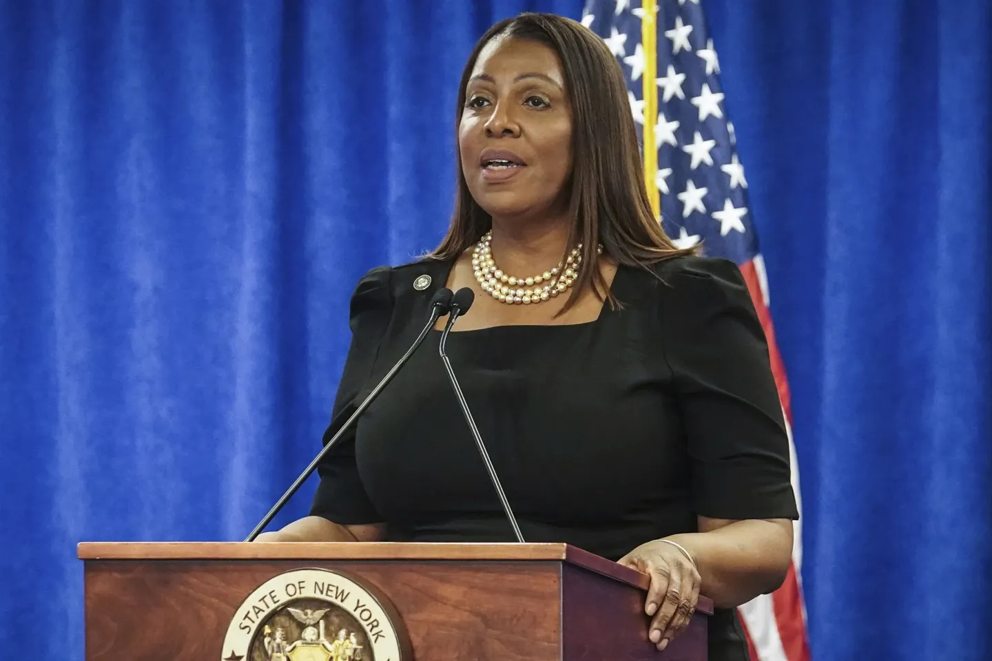 2024年2月16日。紐約州檢察總長詹樂霞（Letitia James）。（AP）