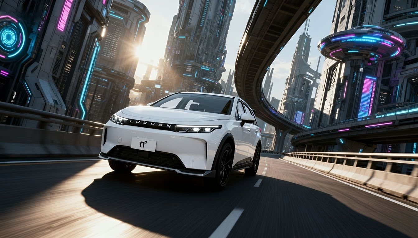 Luxgen昇級版電動車廣告透過 AI 製作，加入未來移動性概念，打造具國際水準的科幻風格廣告。(圖／江秉承提供)