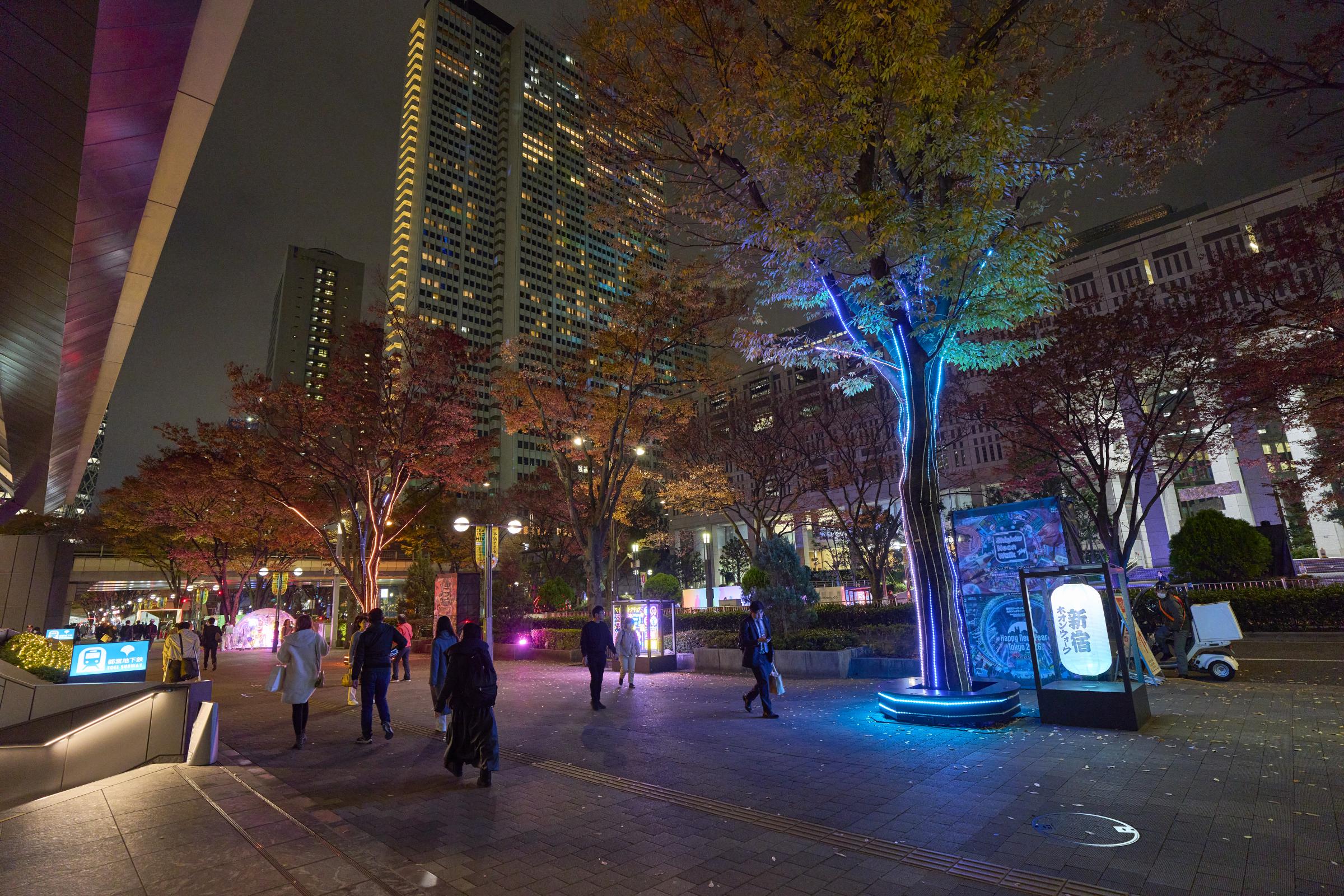 新宿で「Shinjuku Neon Walk」の点灯式が行われ、鈴木愛理さんがゲストとして冬の西新宿を彩った。東京ナイトタイム魅力創出プロジェクト実行委員会PR事務局