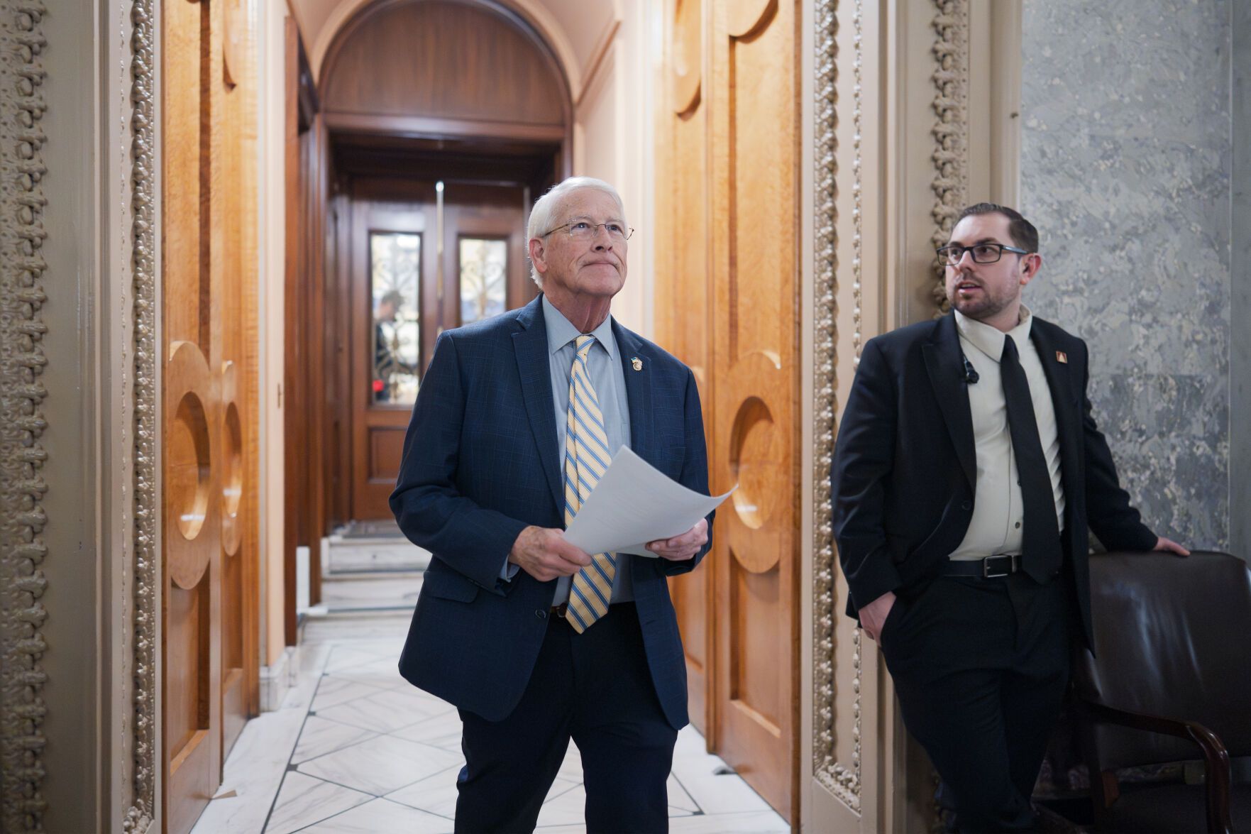 2025年11月10日、ワシントン連邦議会議事堂 共和党上院議員のロジャー・ウィッカー（Roger Wicker）。（AP）