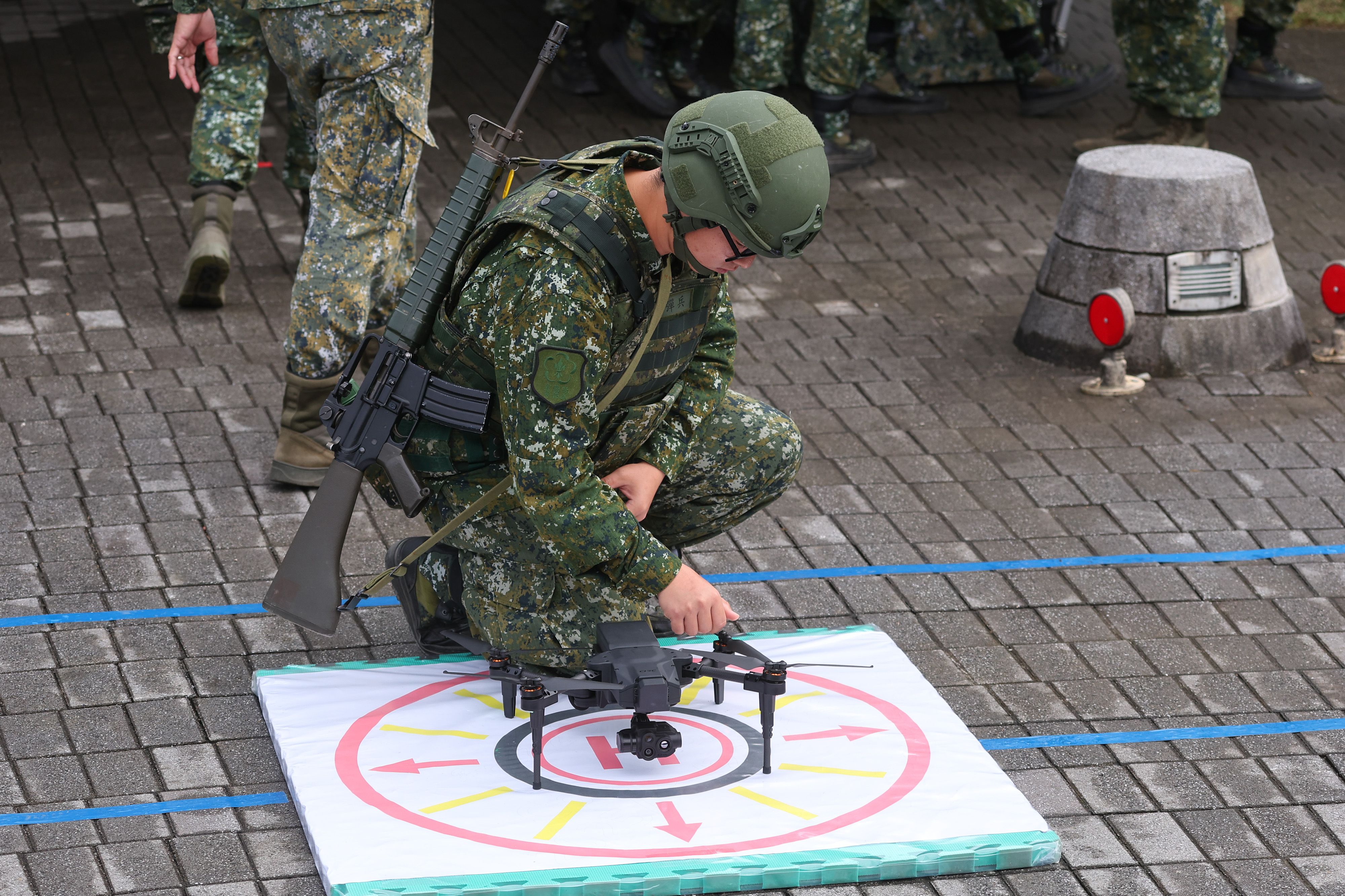 20251202-宜蘭縣後備旅步三營教育召集無人機訓練。（顏麟宇攝）