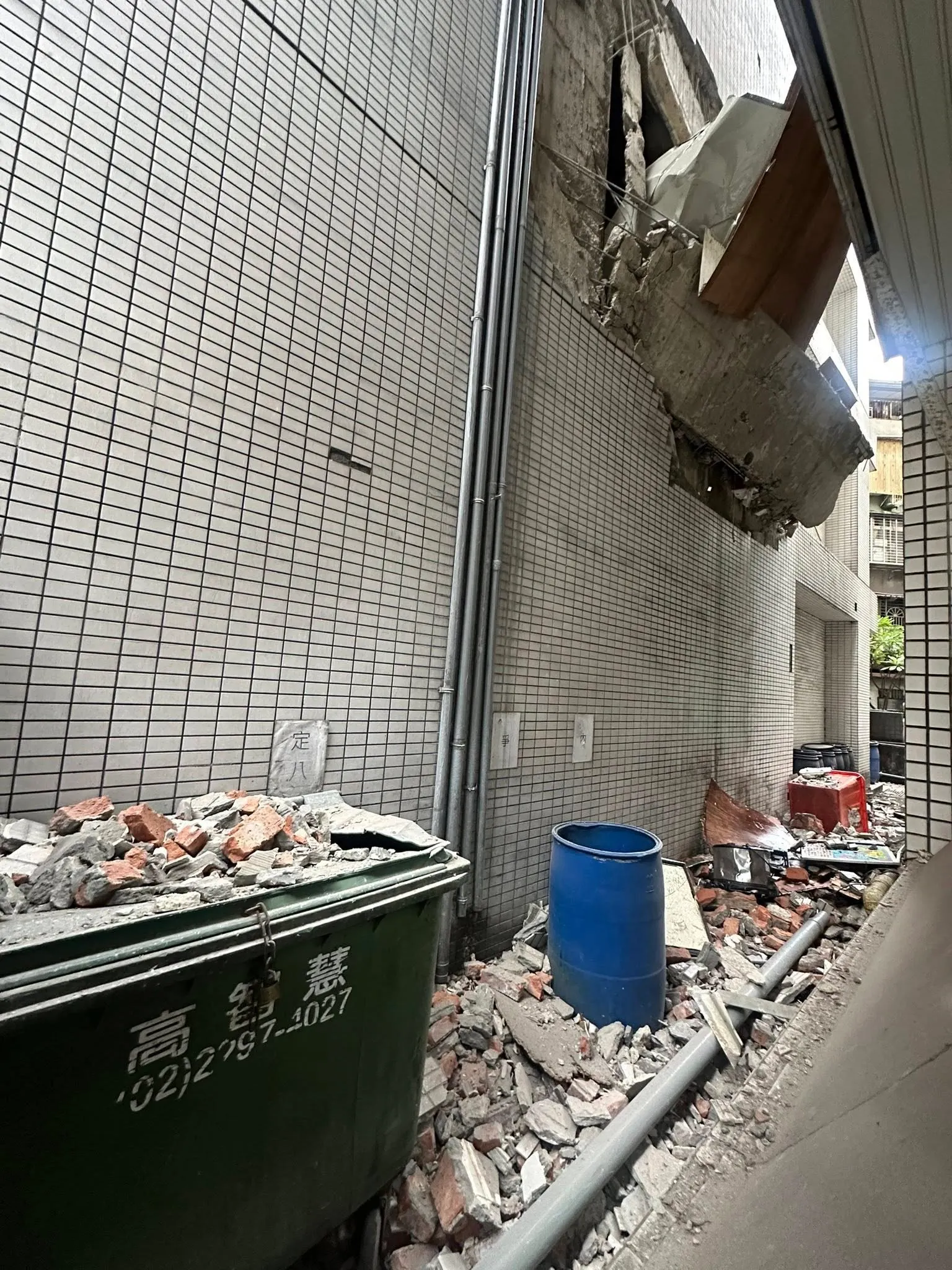 板橋府中氣爆（取自黃淑君臉書粉專）