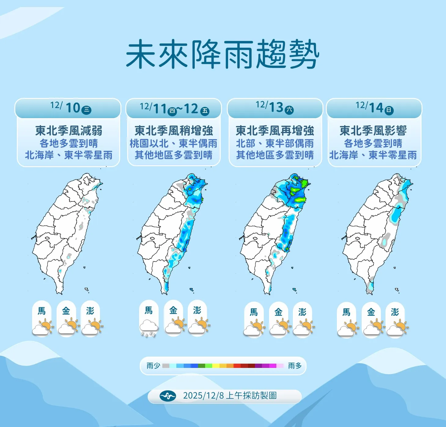 未來降雨趨勢。（圖／氣象署提供）
