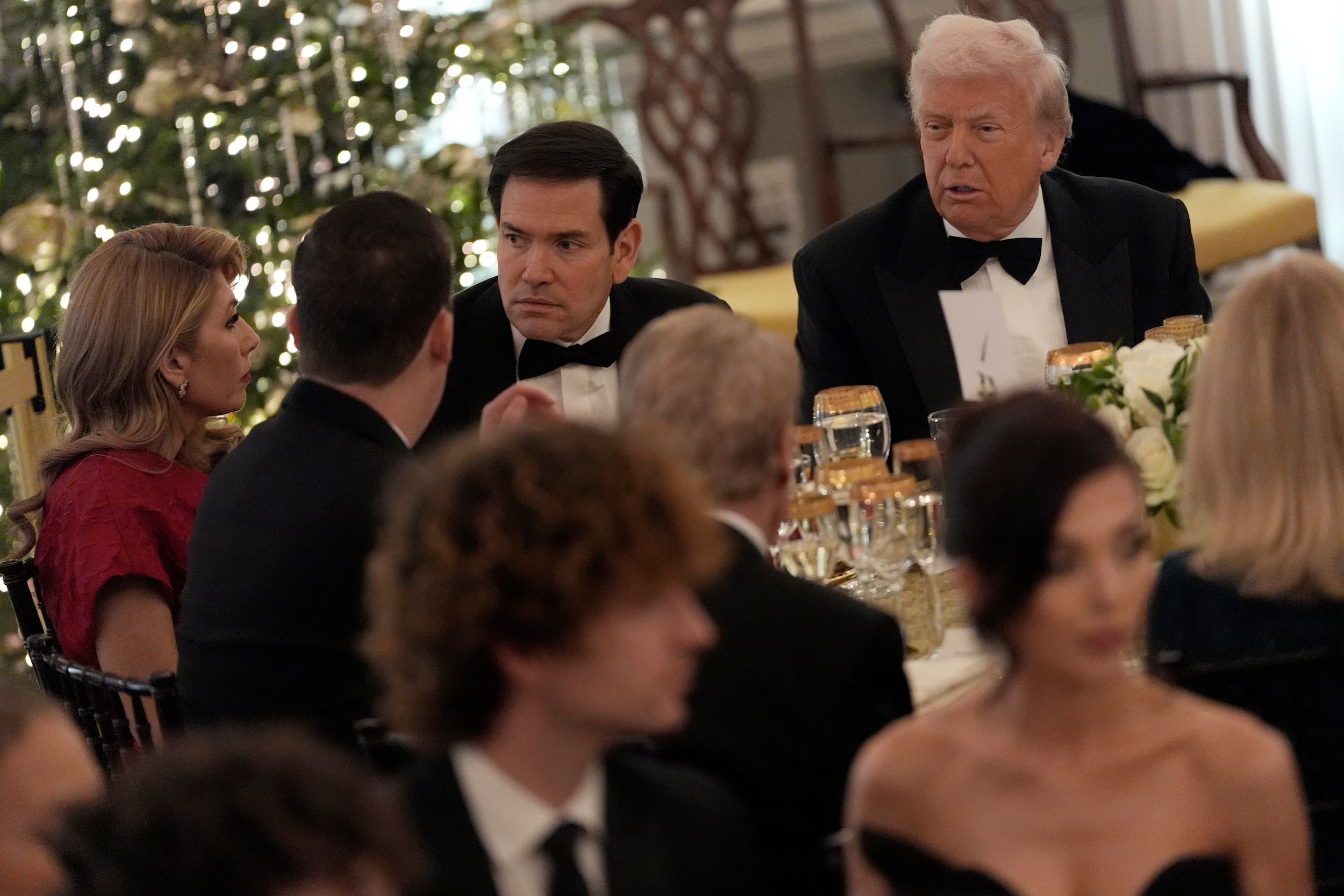 美國總統川普與國務卿魯比歐（Marco Rubio）。（美聯社）