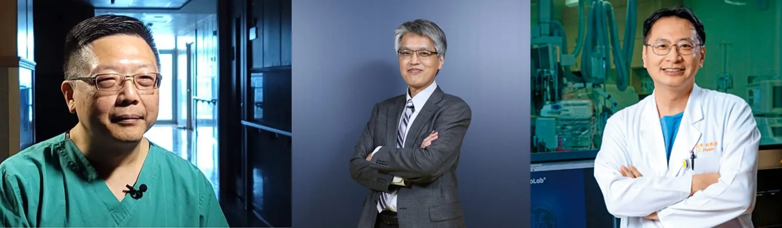 (左起)台北慈濟醫院心臟血管外科主任諶大中。林口長庚紀念醫院心臟內科心血管導管中心主任陳俊吉。林口長庚紀念醫院心臟內科主任謝宜璋。