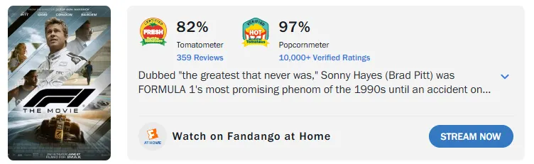 《F1電影》（圖／翻攝自爛番茄）