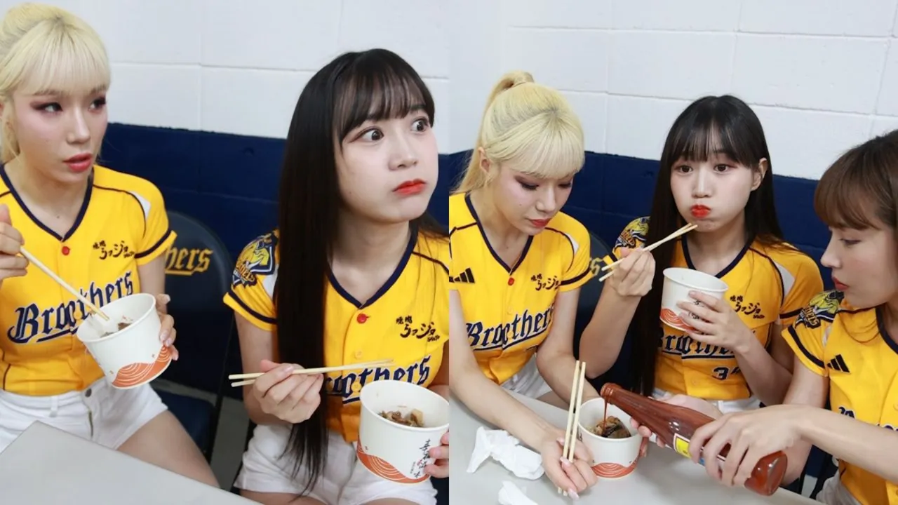 李丹妃（左）和邊荷律（右）體驗沾甜辣醬的台式肉粽吃法。（圖／ 宏將多利安國際提供）