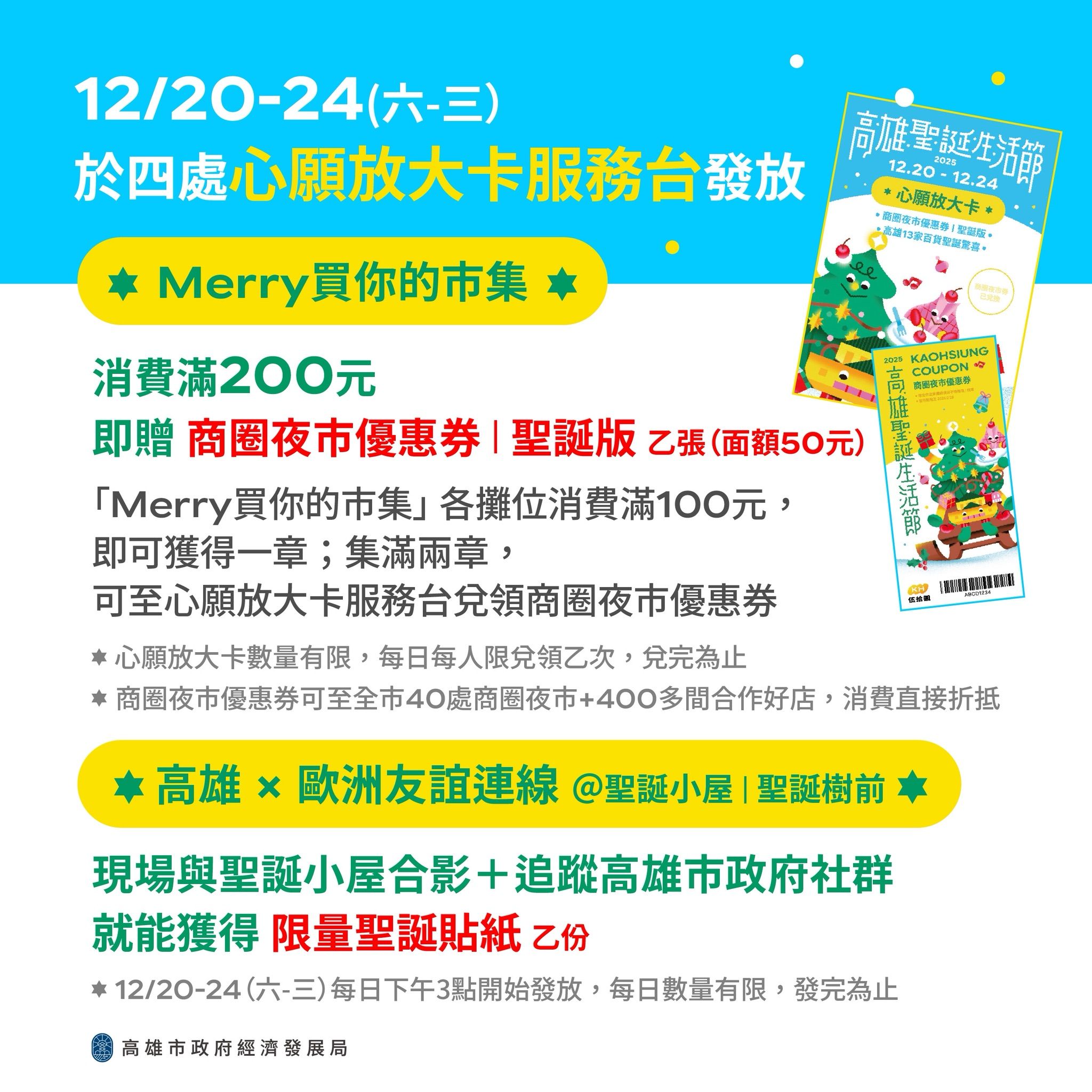 高雄心願放大卡領取方式。（圖／取自高雄市政府）