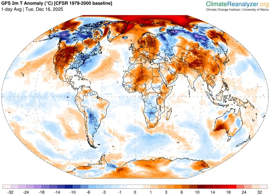 鄭明典表示，高層極渦仍然不穩定，可能在年底或跨年的時候，有另一波明顯的北極空氣外流現象。（圖／取自鄭明典臉書）