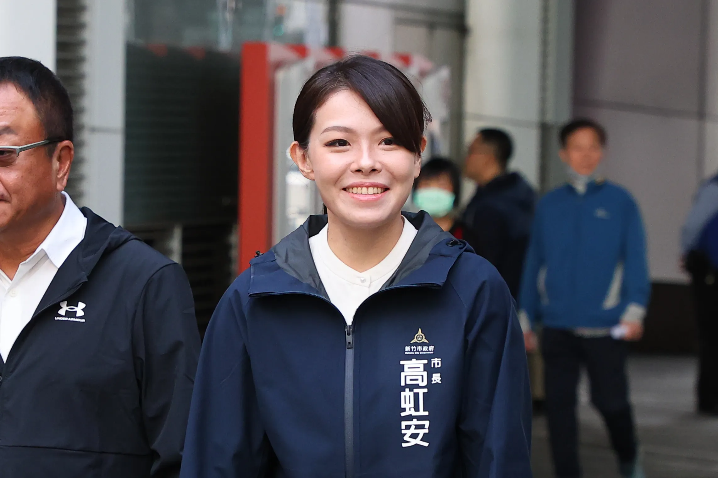 20251218-新竹市長高虹安18日出席2026消防形象月曆發表記者會。（顏麟宇攝）