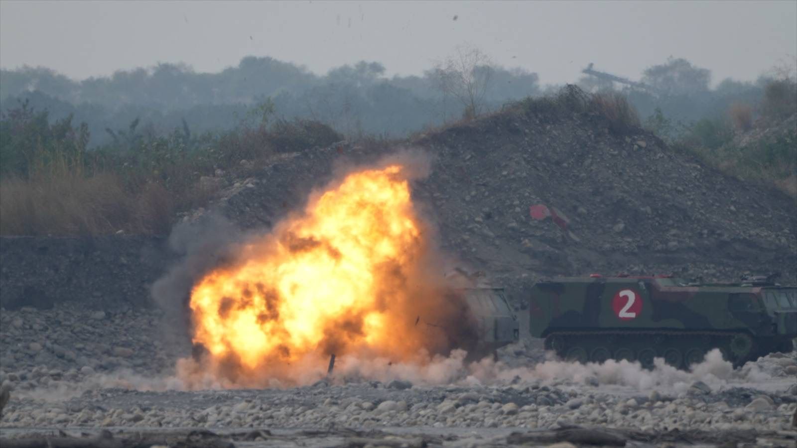 Altius-600M攻擊型無人機命中標靶。（國防部提供）