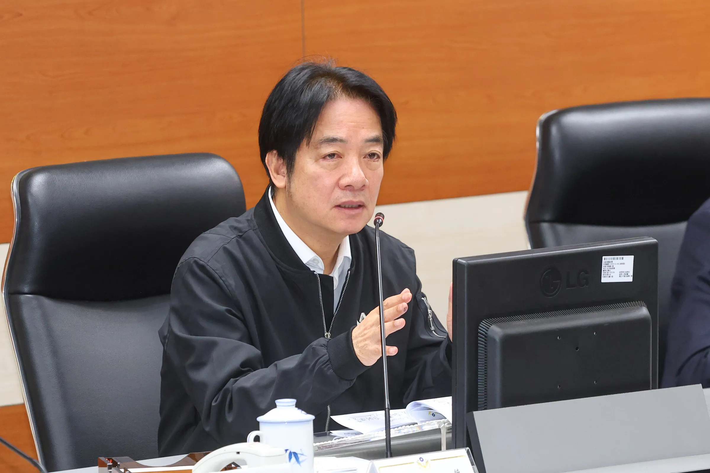 20251220-總統賴清德20日至警政署聽取「1219北捷隨機襲擊事件」專案報告。（顏麟宇攝）