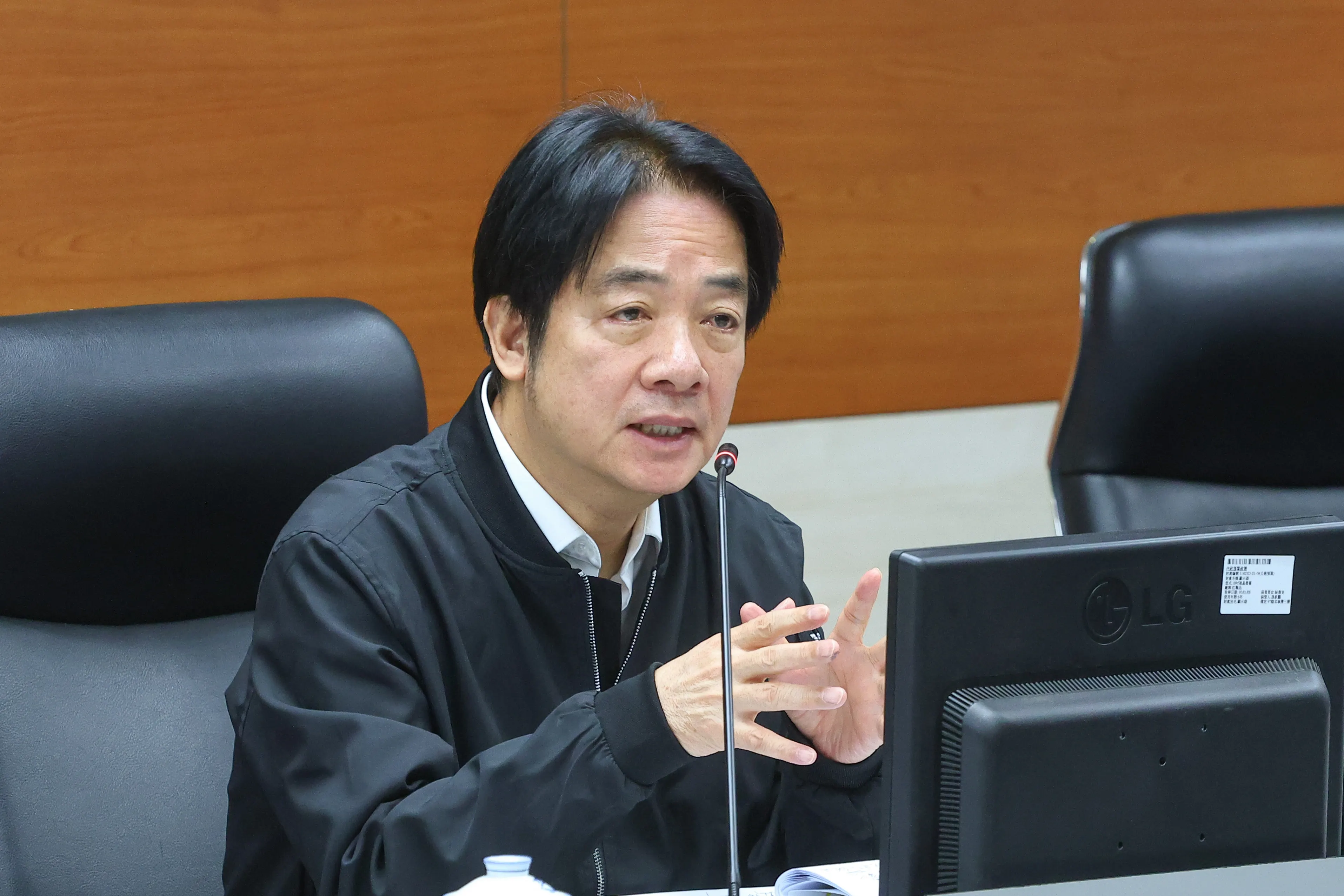 20251220-總統賴清德20日至警政署聽取「1219北捷隨機襲擊事件」專案報告。（顏麟宇攝）