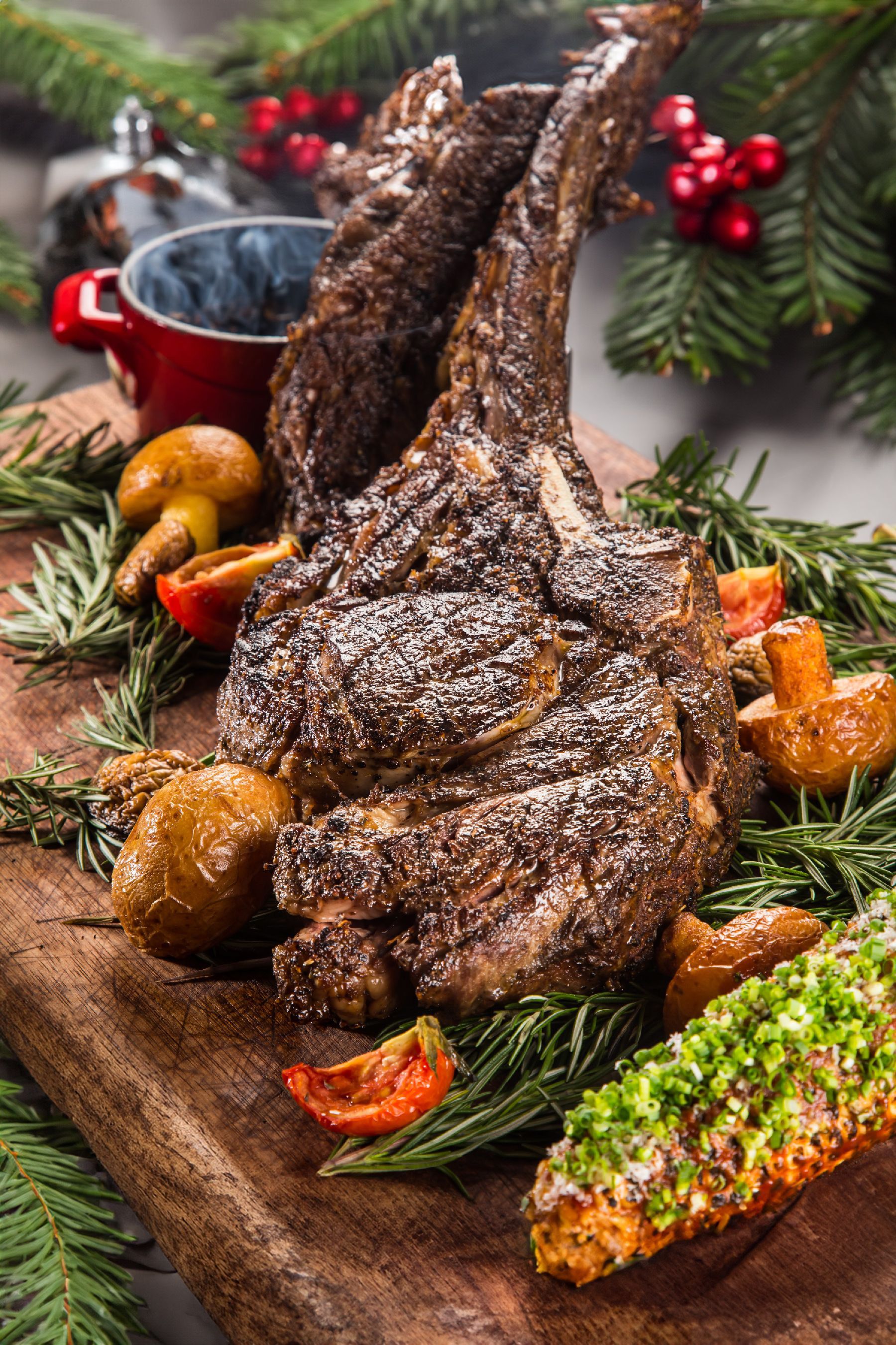 Robin'sGrill 經典戰斧牛排。(圖/台北晶華酒店)