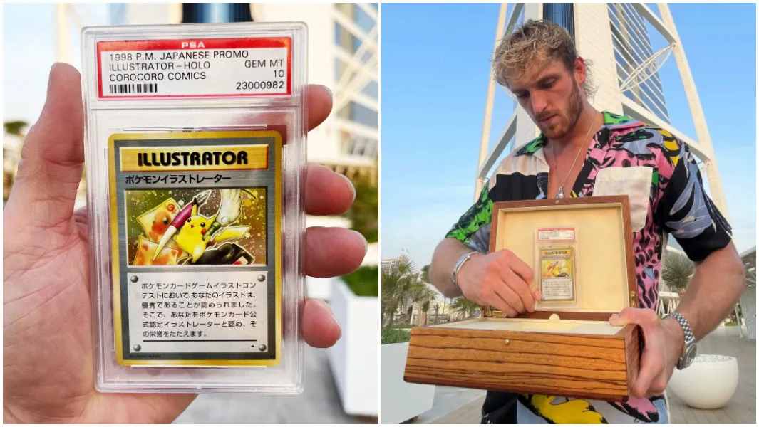 千萬網紅羅根保羅決定出售其持有的「全球唯一」PSA 10皮卡丘插畫家卡片。（翻攝自金氏世界紀錄官網）