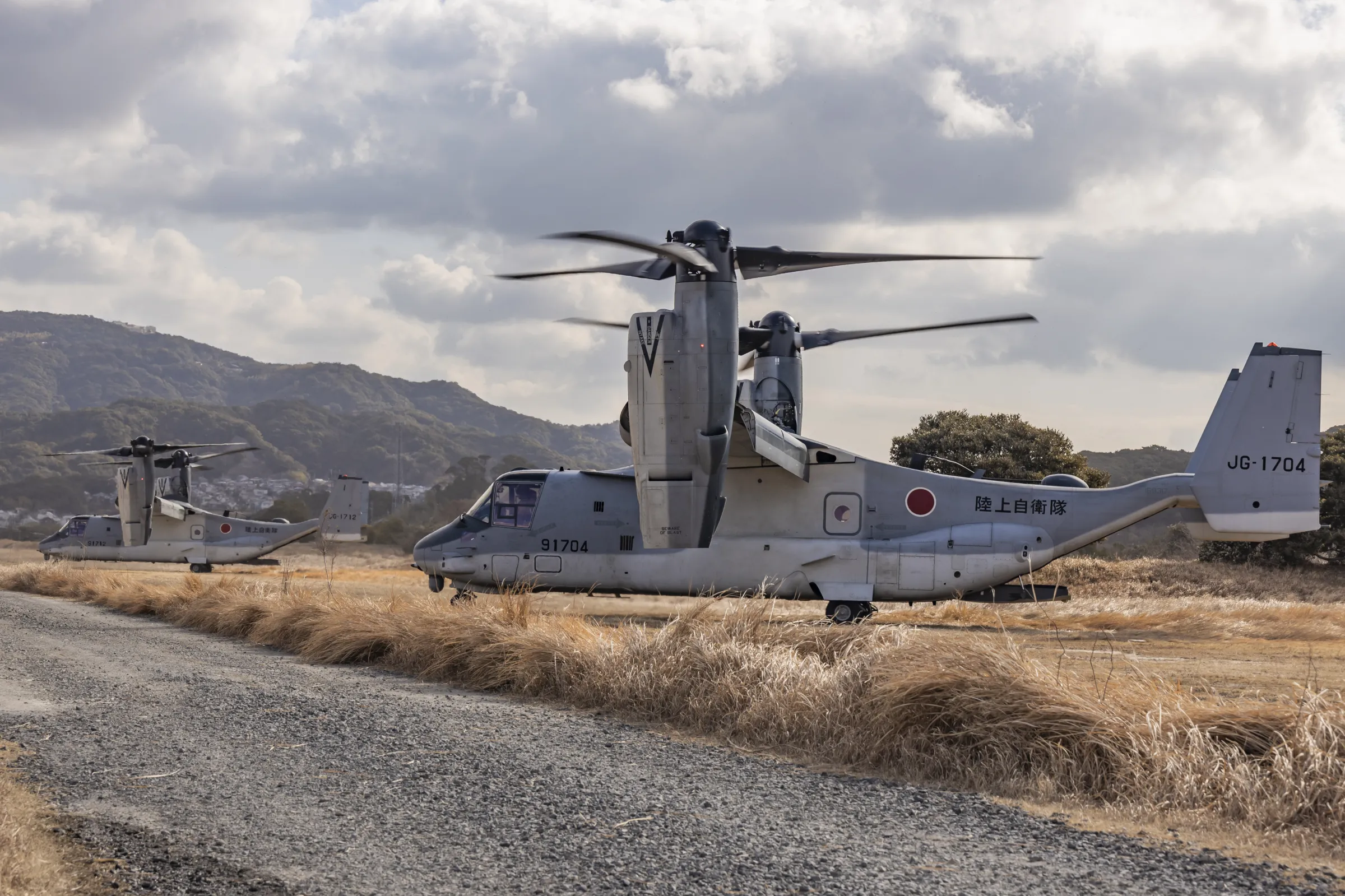 日本陸上自衛隊麾下現役V-22魚鷹機。（翻攝自美軍DVIDS系統）