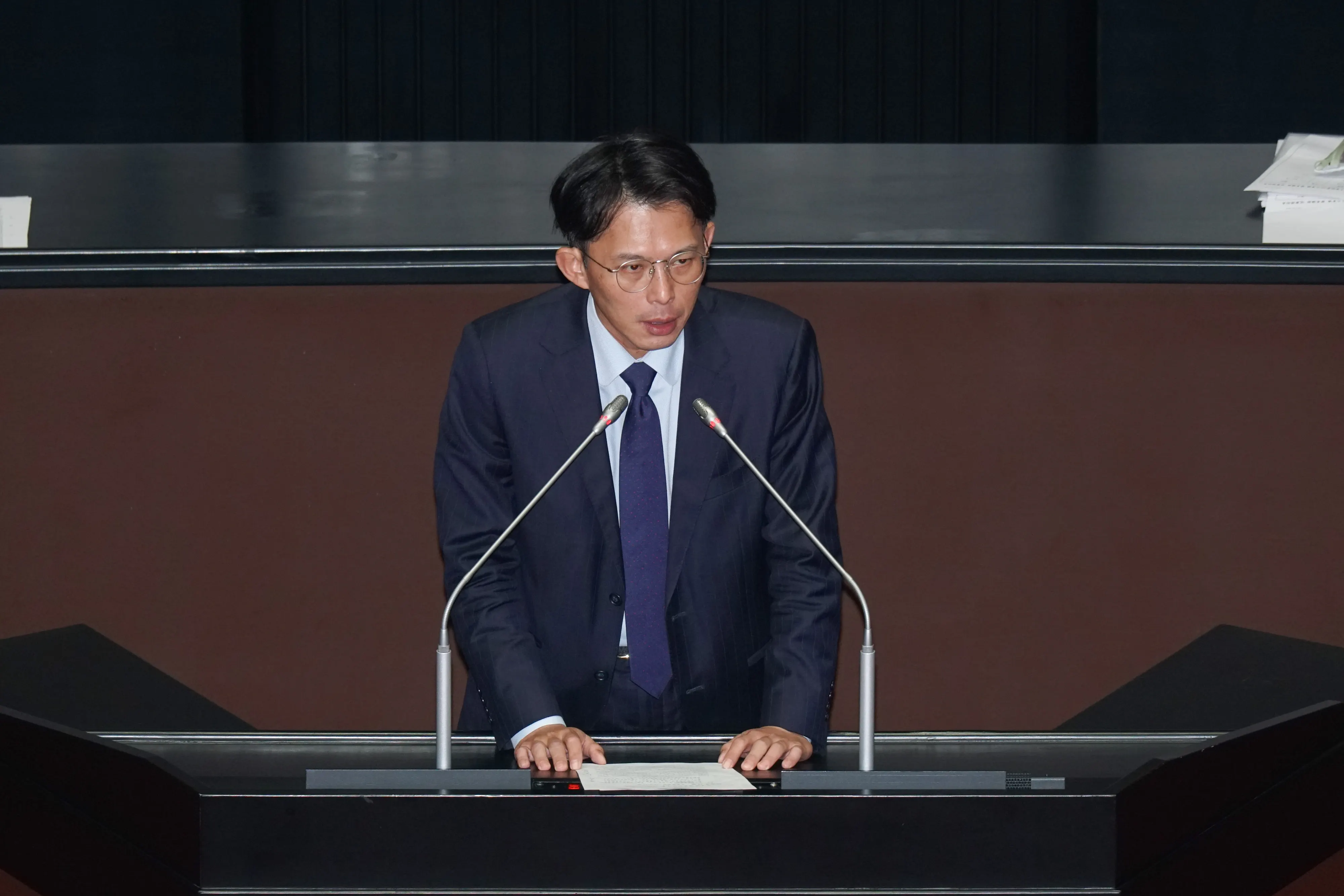 20251226-立委黃國昌進行覆議案發言。(蔡親傑攝)