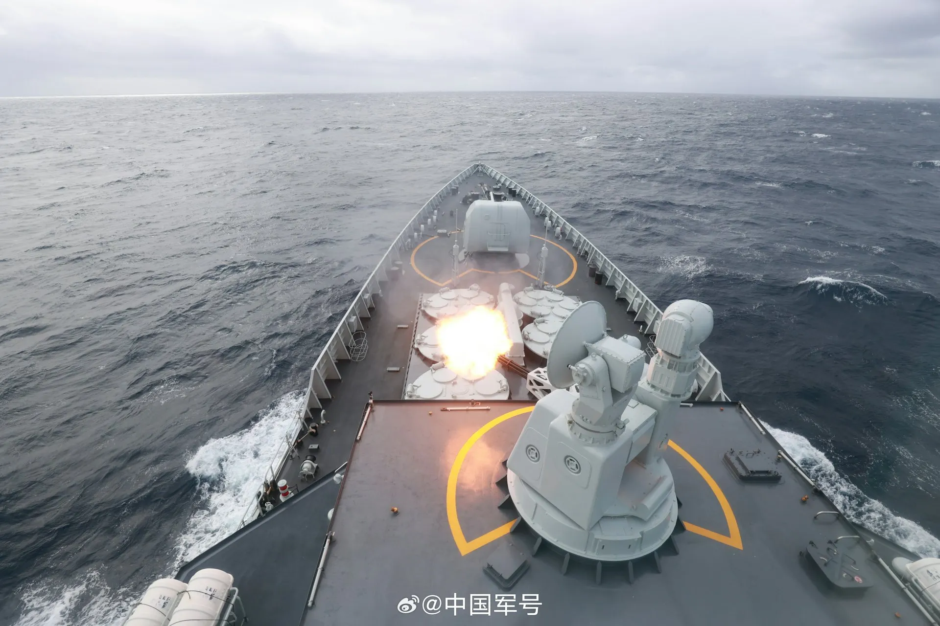 2025年12月29日，東部戰區位台灣周邊開展「正義使命-2025」軍演。（中國軍號）