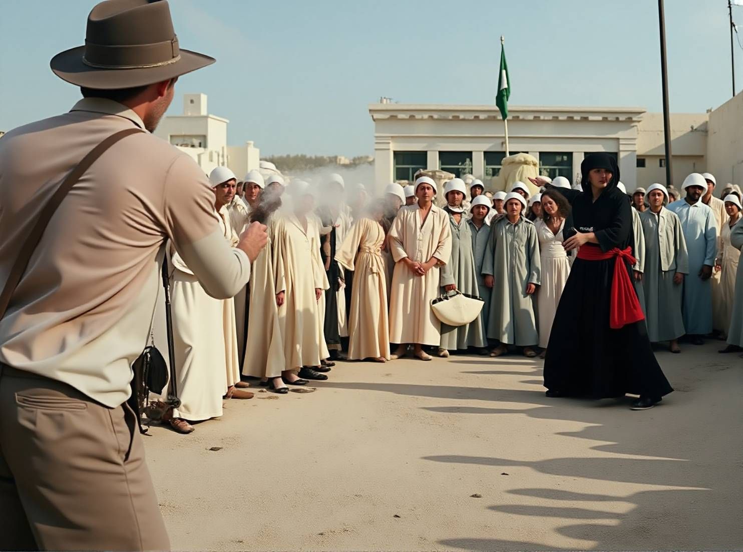 20260106-鄭麗文讓我想到Steven Spielberg的電影【法櫃奇兵】，主角Harrison Ford用一把手槍撂倒一桿子舞著阿拉伯彎刀的一幕。