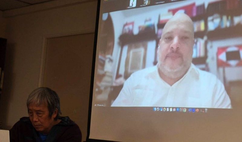 馮建三教授和Carlos Ron。（平行空間─左翼書房提供）