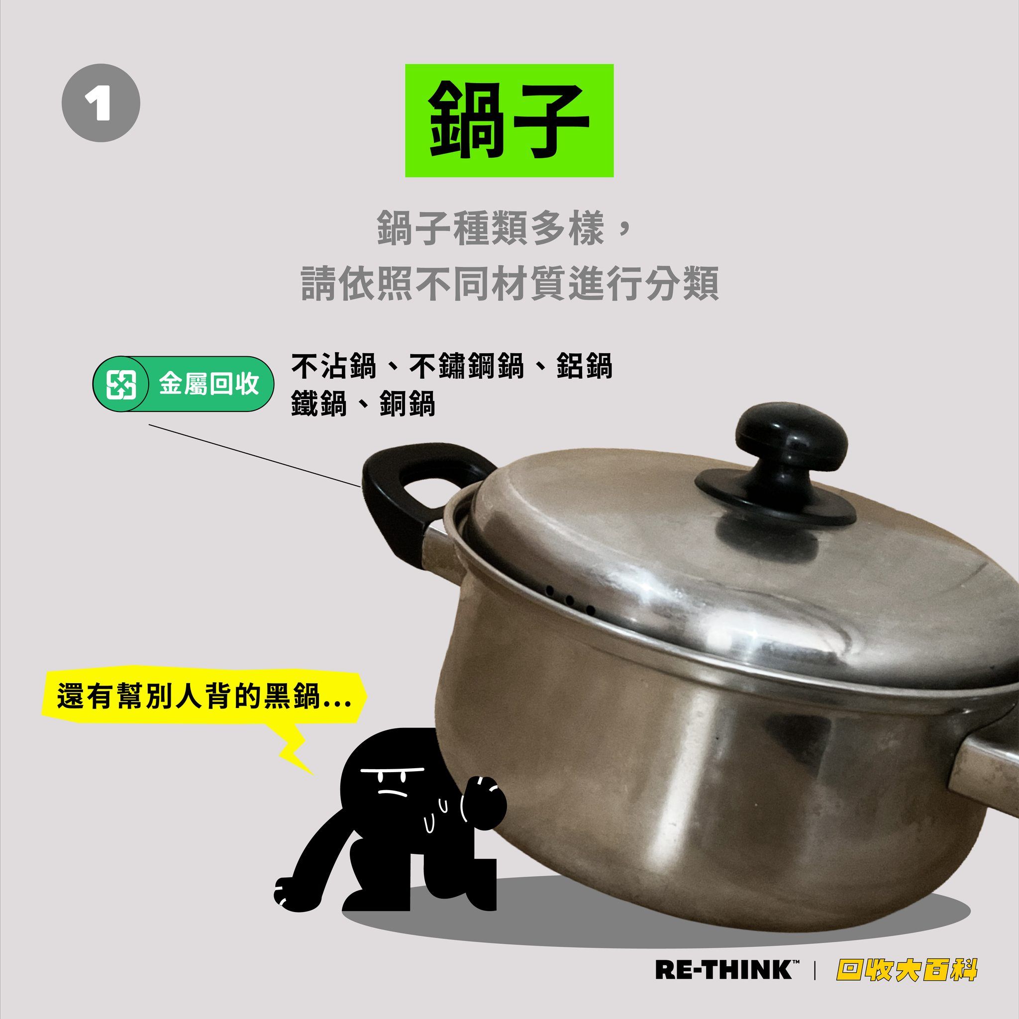 鍋子回收。（圖／取自RE-THINK 重新思考）