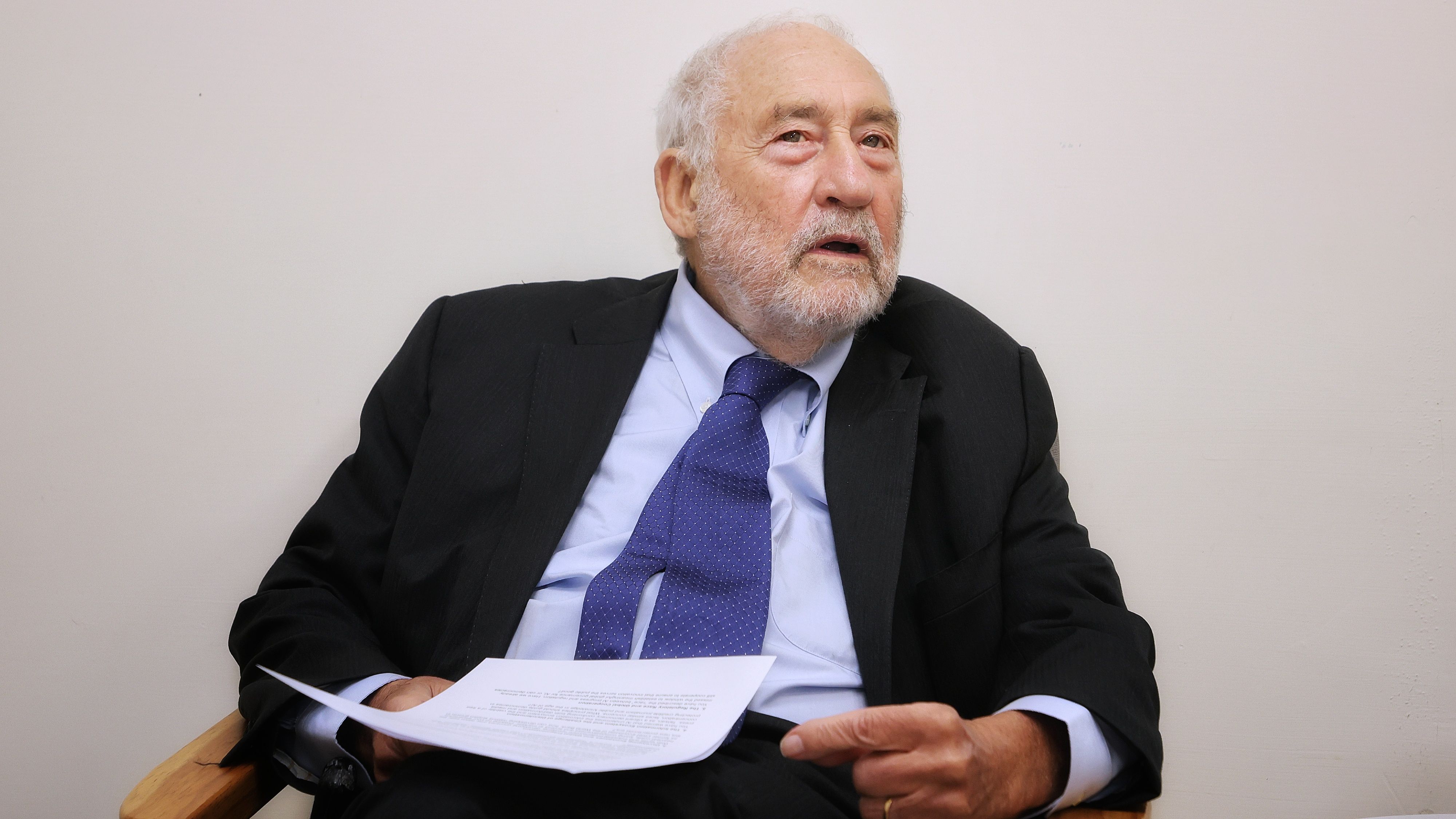 20260113-專訪諾貝爾經濟學獎得主Joseph Stiglitz。（柯承惠攝）