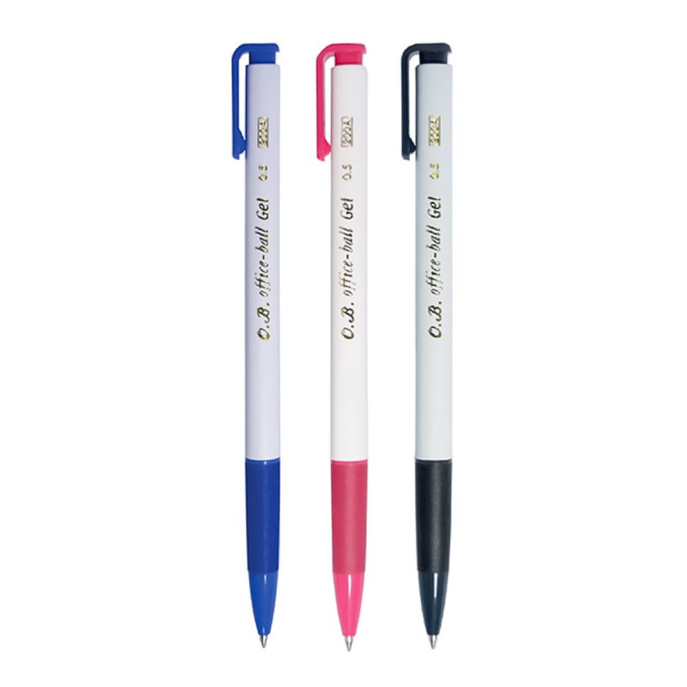 這款「O.B. office-ball Gel 0.5MM 自動中性筆」（型號 200A）許多人從小用到大，單價僅約 15 元，卻在文具界擁有屹立不搖的地位。（圖／翻攝自MOMO購物網）