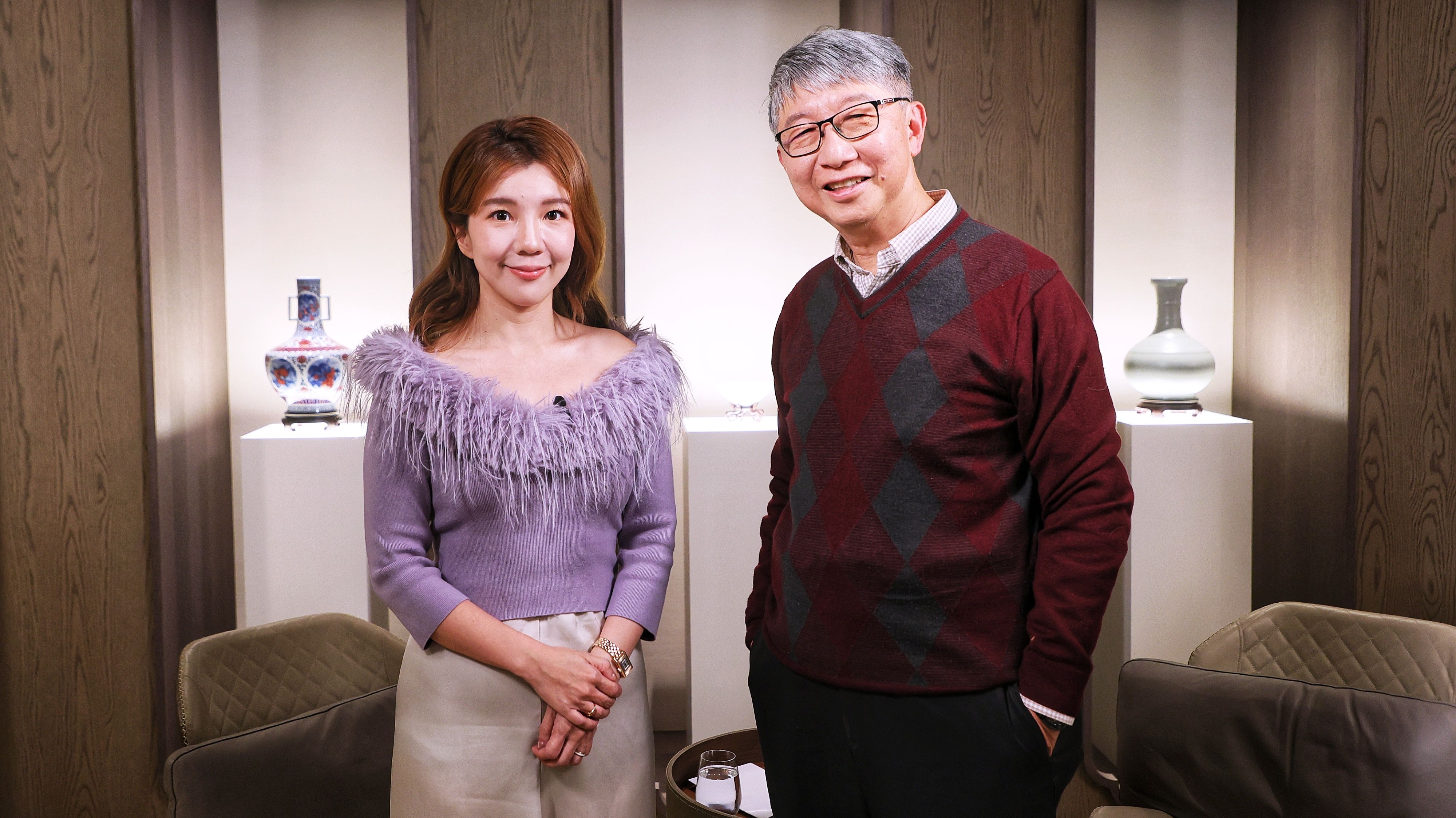 20260114- 前台積電研發處長楊光磊（右）14日出席風傳媒《下班國際線》節目,與主持人路怡珍（左）對談。（柯承惠攝）