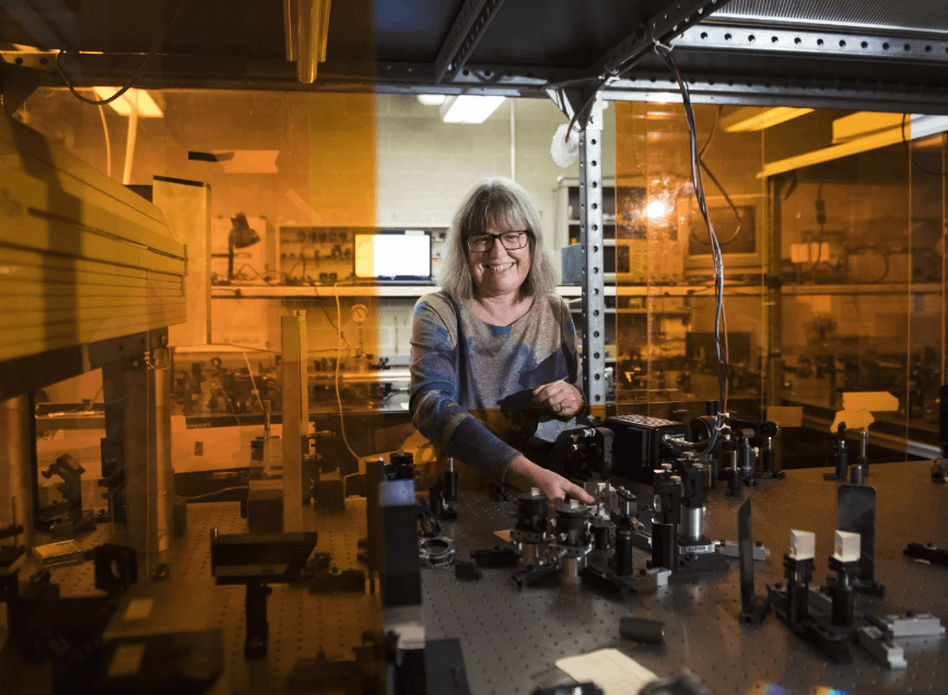 諾貝爾物理獎女性得主史崔克蘭（Donna Strickland）。（取自美聯社）