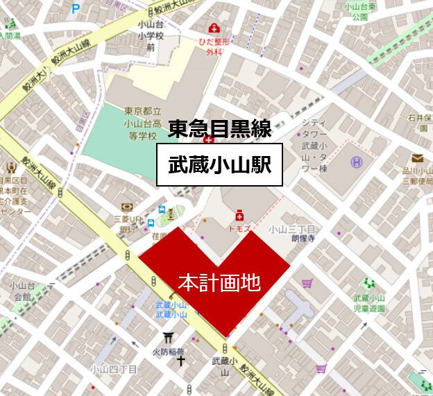 武蔵小山駅前のパルム商店街入口に、2033年度、住宅850戸を備えた地上145メートルの再開発ビルが完成する予定です。三菱地所レジデンス株式会社と日鉄興和不動産株式会社